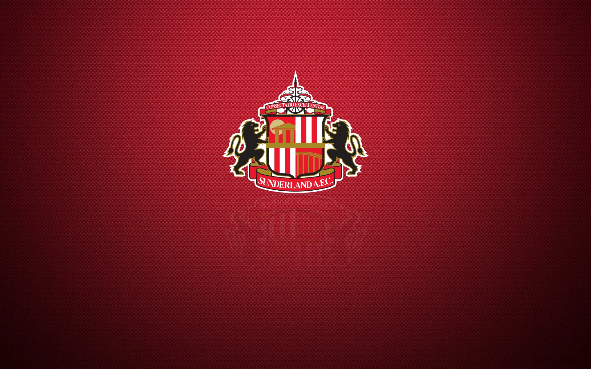 Sunderland A.F.C. Logo on Red Background HD Wallpaper