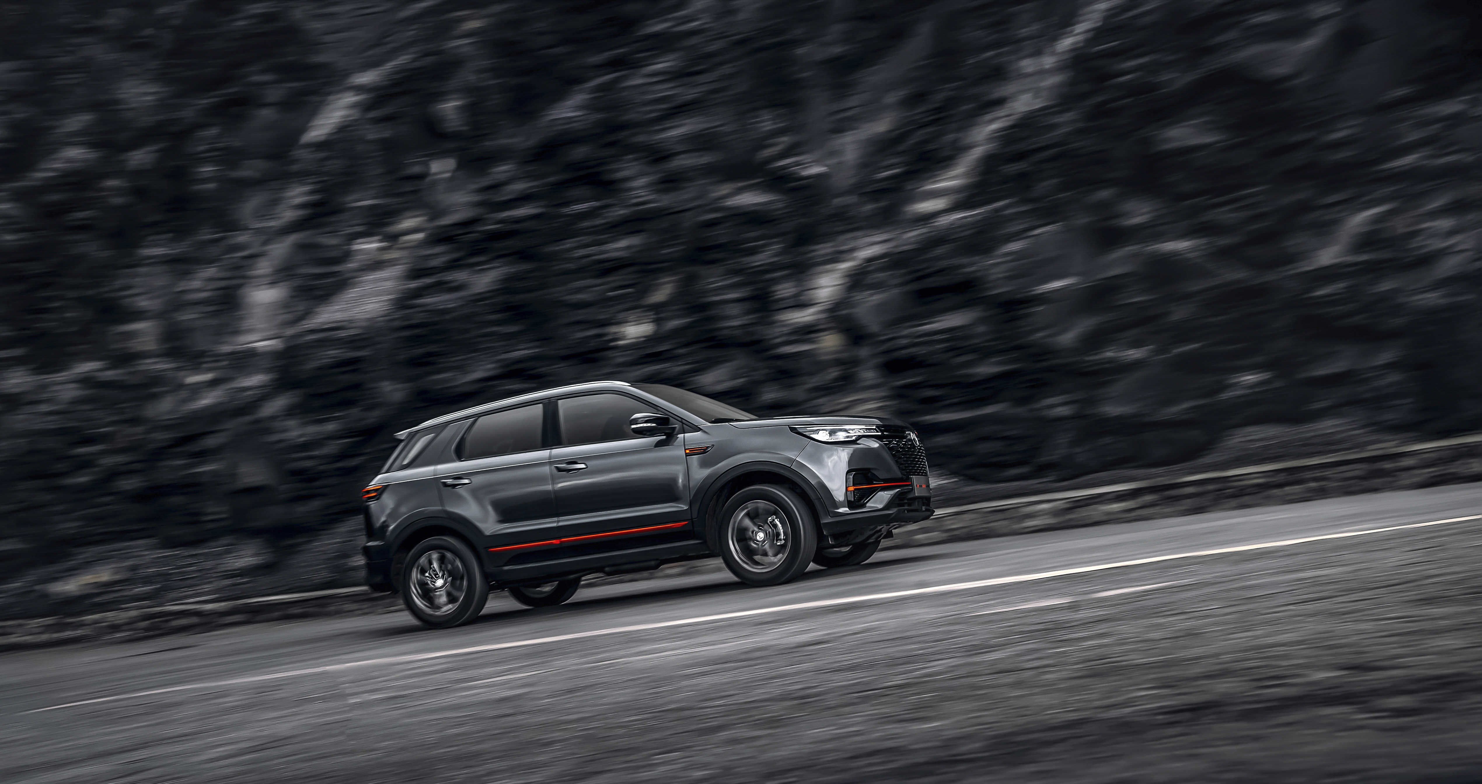 Changan CS55 Plus SUV driving dynamically on road HD Wallpaper