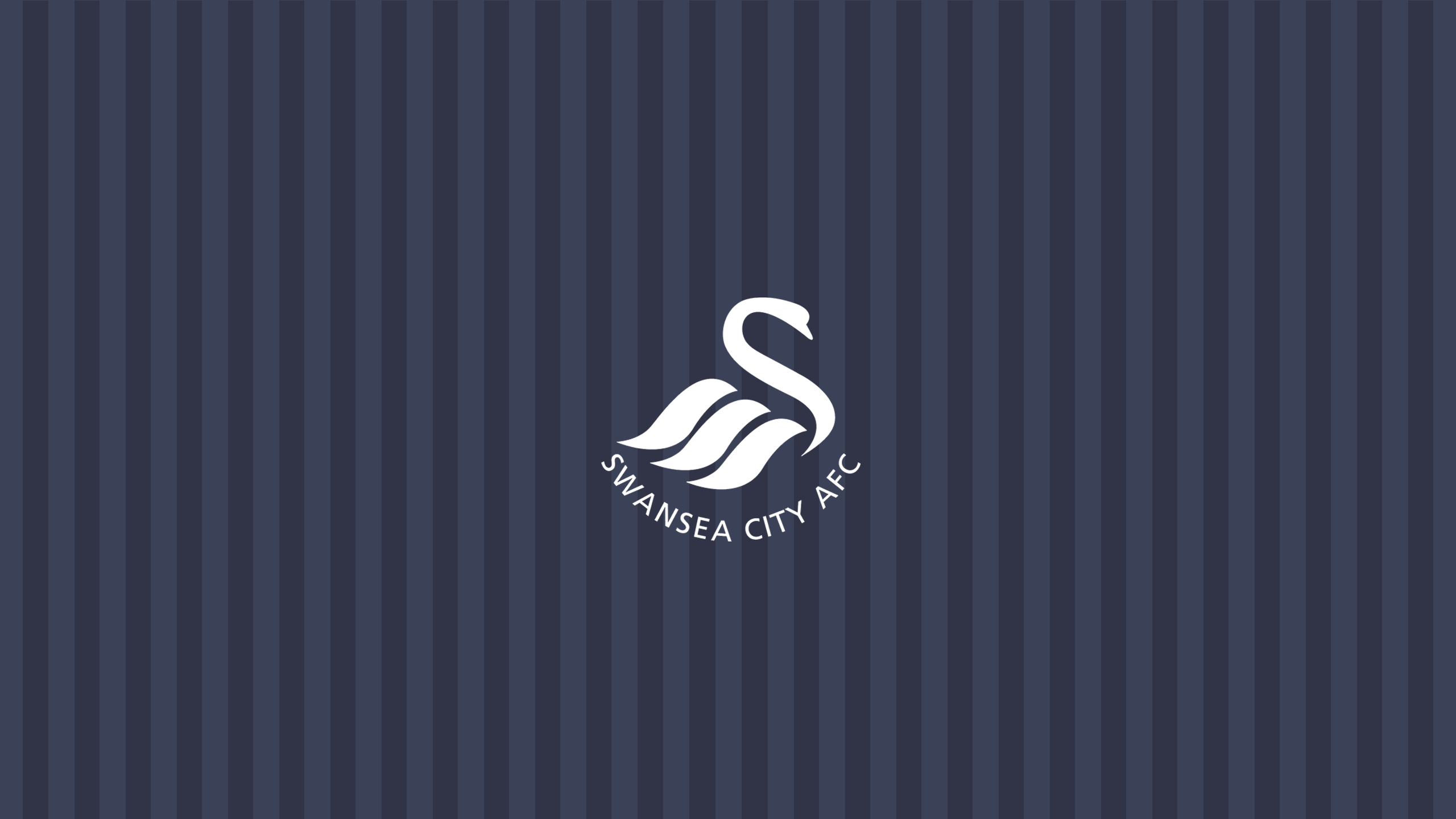 Swansea City AFC logo on striped background HD Wallpaper