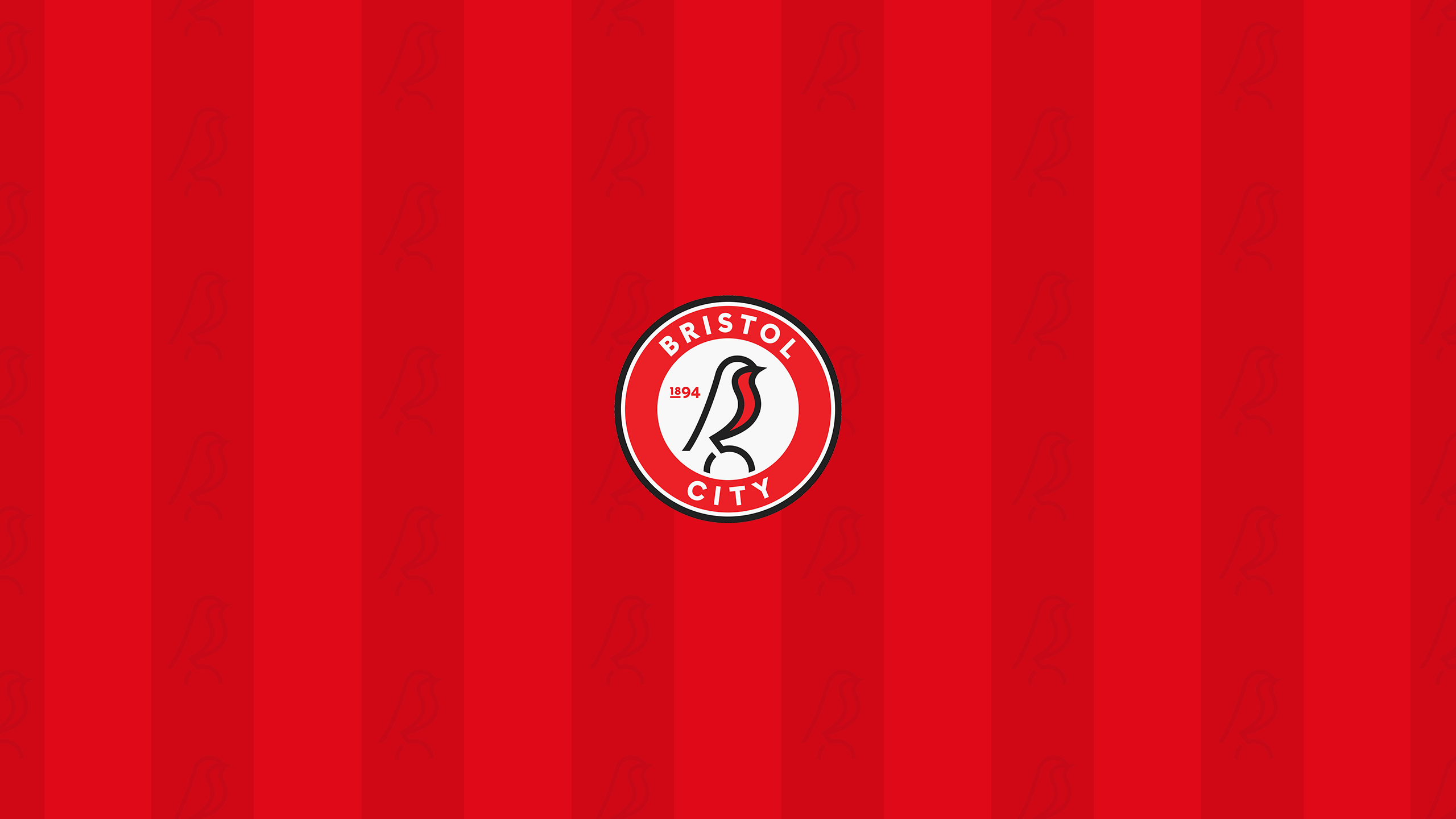 Bristol City F.C. logo on red striped background HD Wallpaper