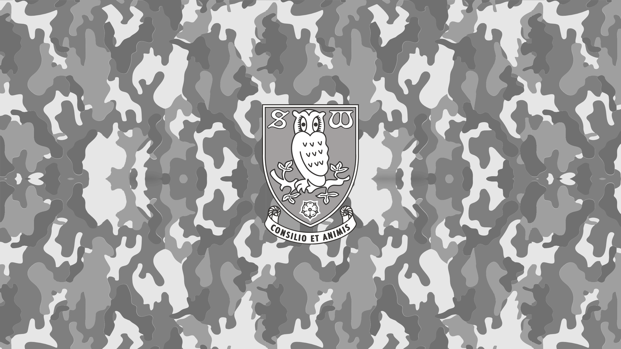 Sheffield Wednesday F.C. logo on camouflage HD Wallpaper