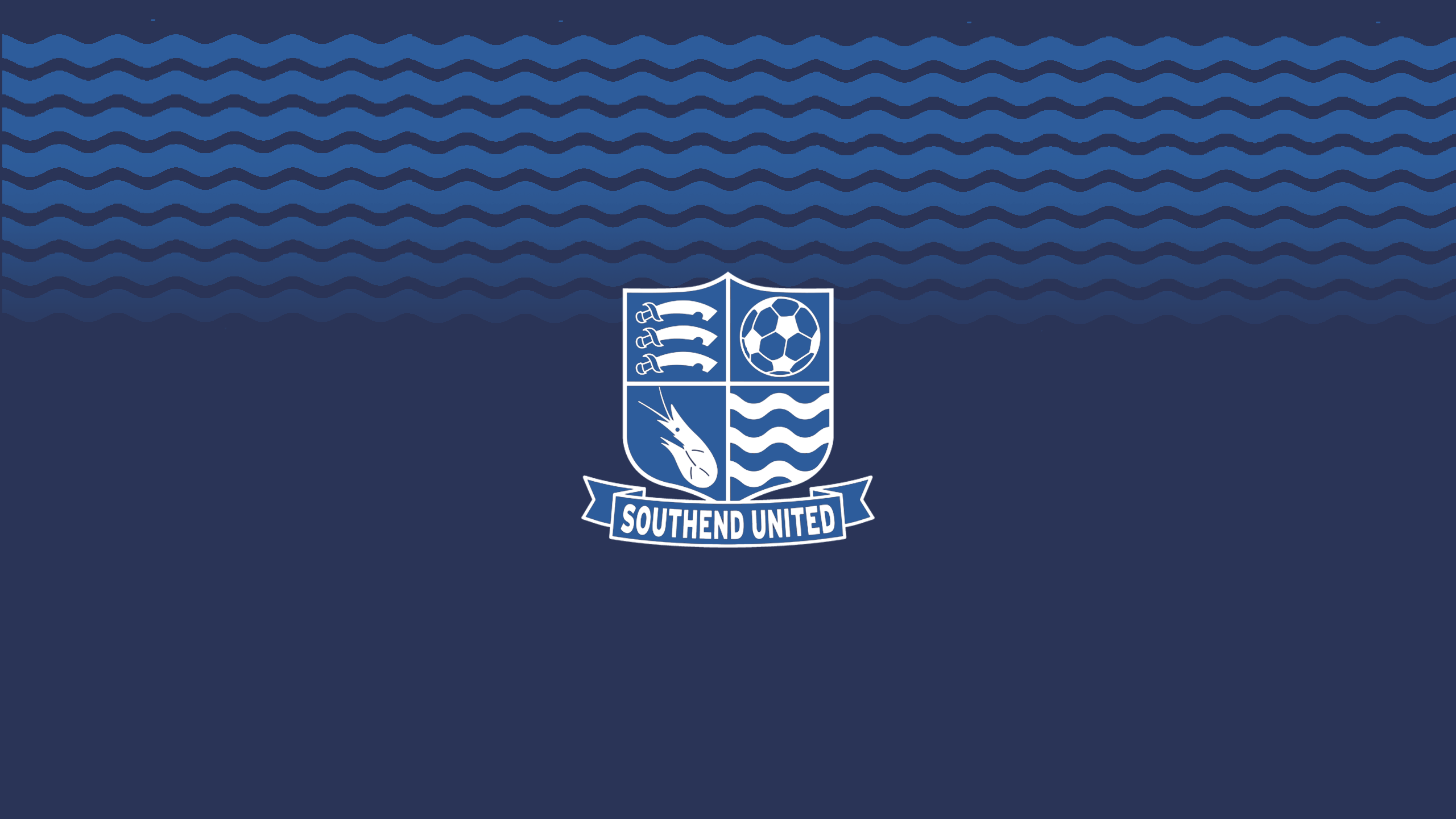 Southend United F.C. logo on a blue wavy background HD Wallpaper