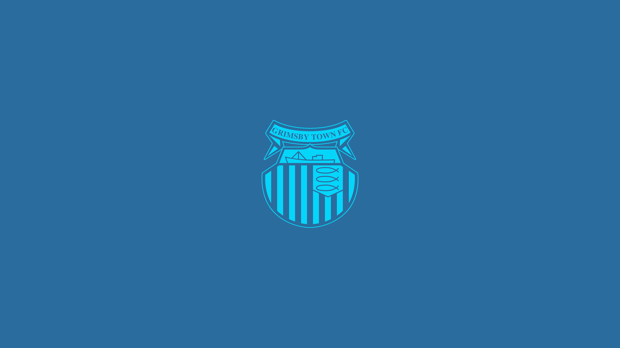 Grimsby Town FC logo on blue background HD Wallpaper
