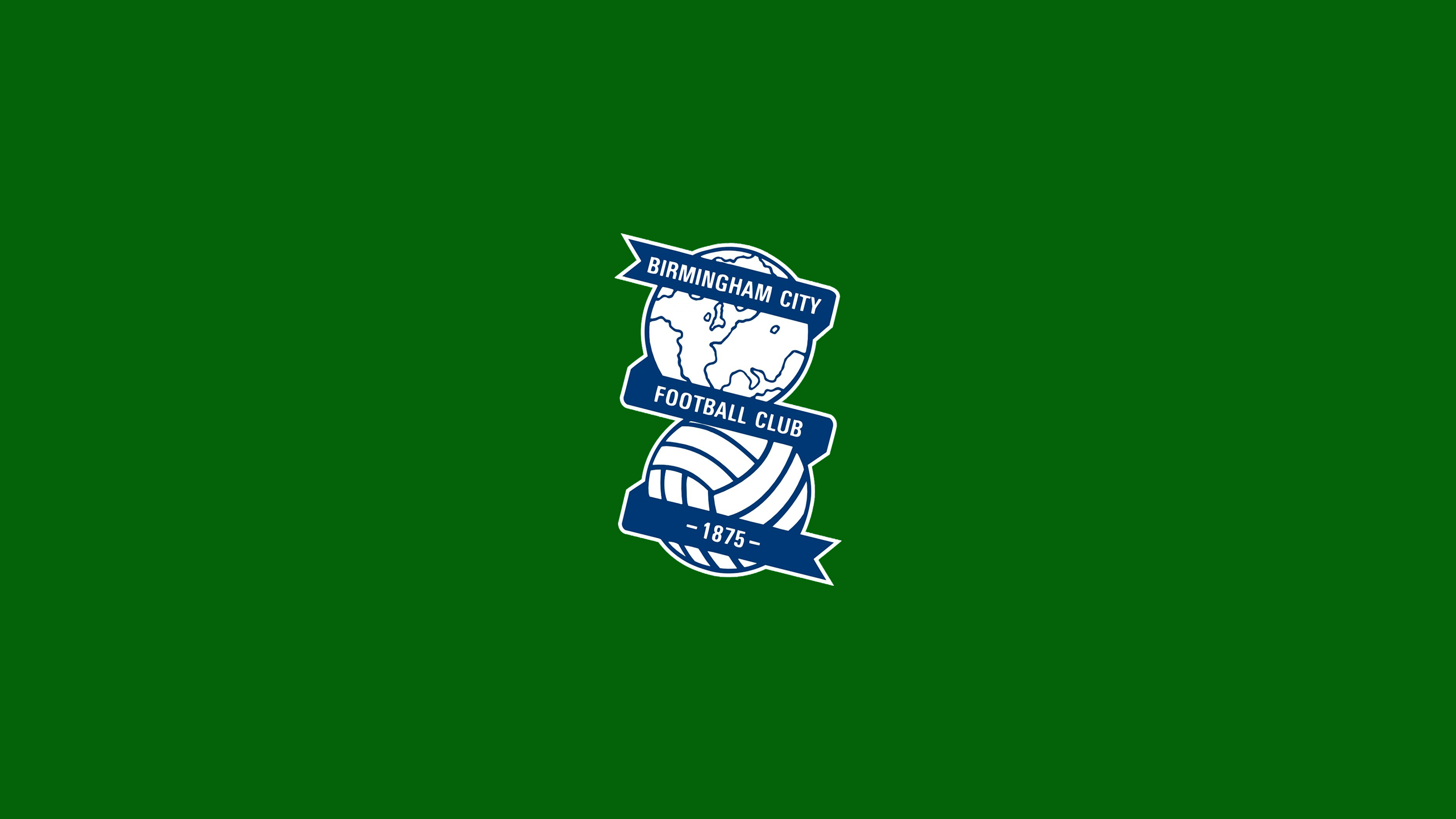 Birmingham City Football Club emblem on green background HD Wallpaper