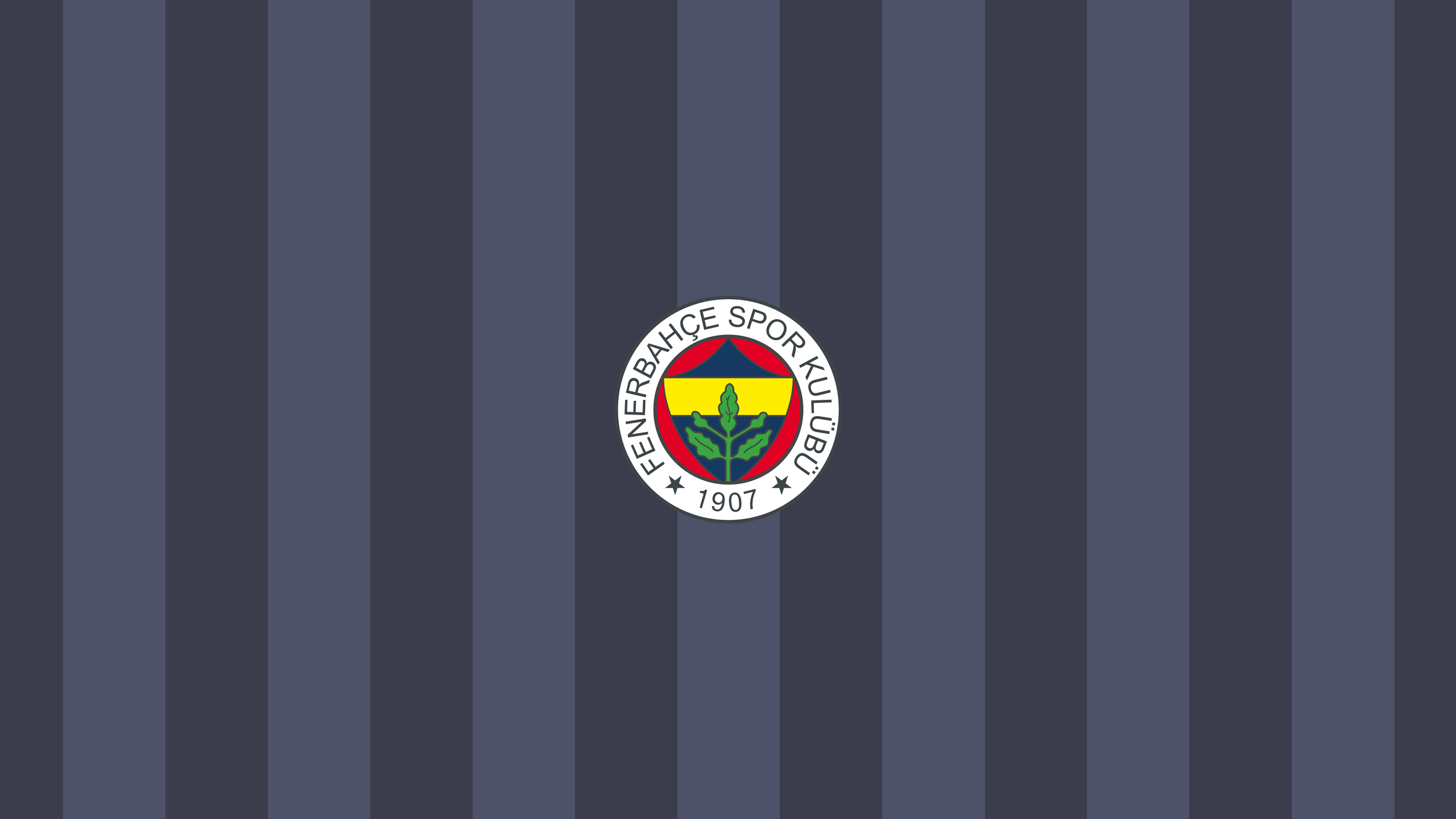 Fenerbahçe S.K. logo on striped background HD Wallpaper