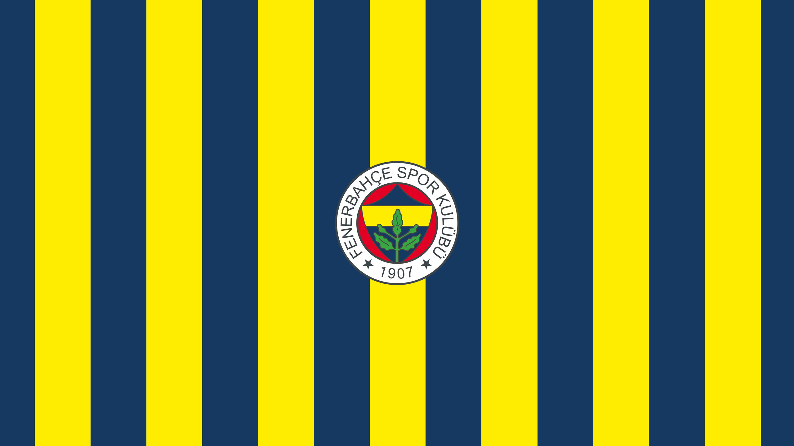 Fenerbahçe S.K. logo on striped background HD Wallpaper