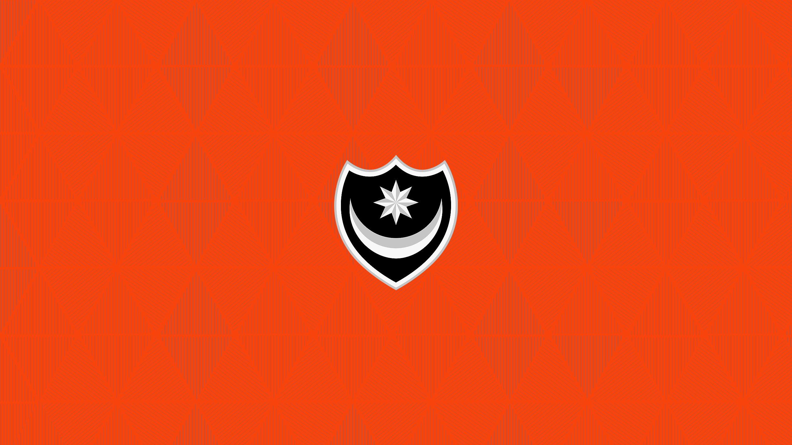 Portsmouth F.C. logo on orange background HD Wallpaper
