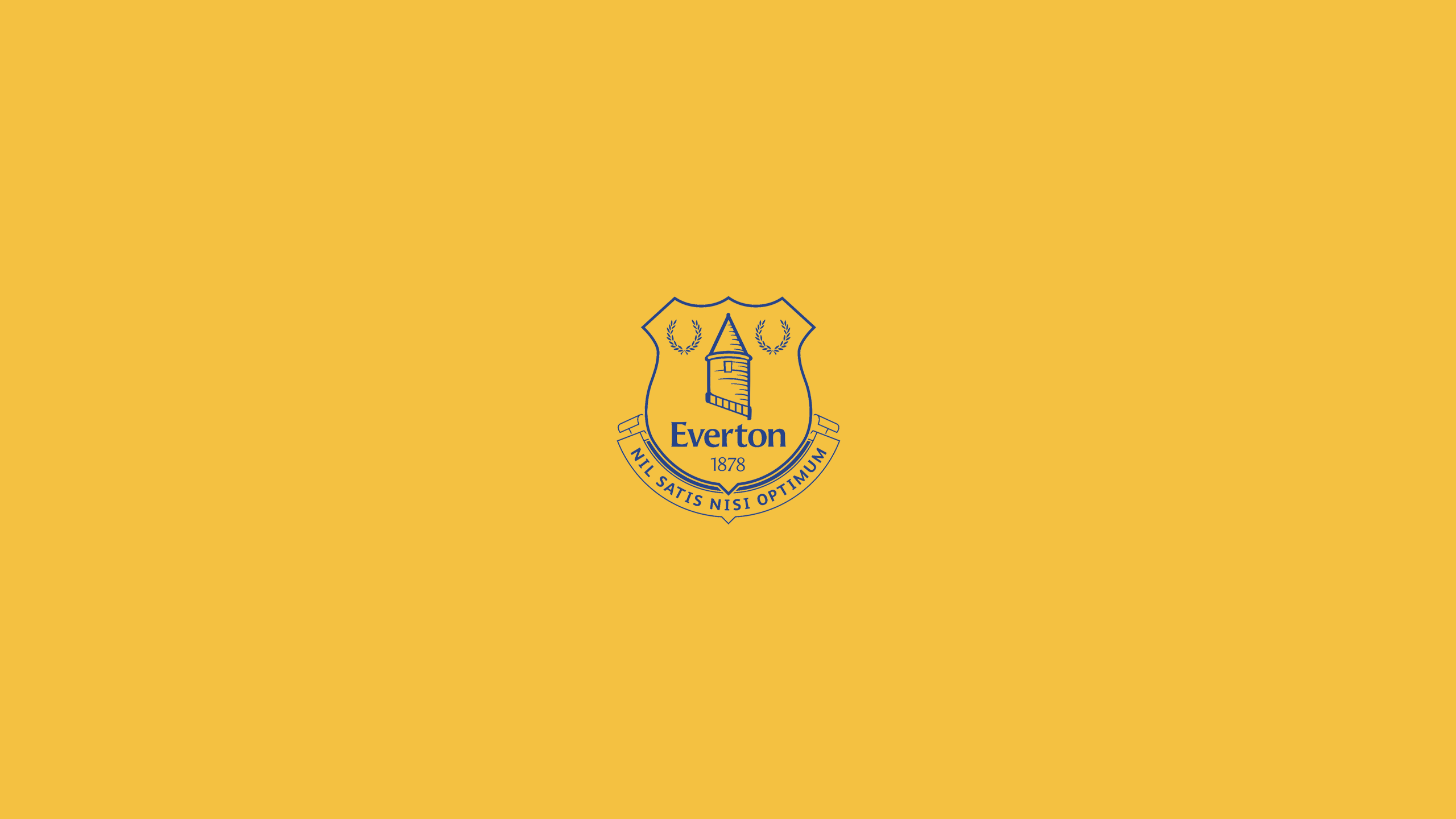 Everton F.C. emblem on a yellow background HD Wallpaper