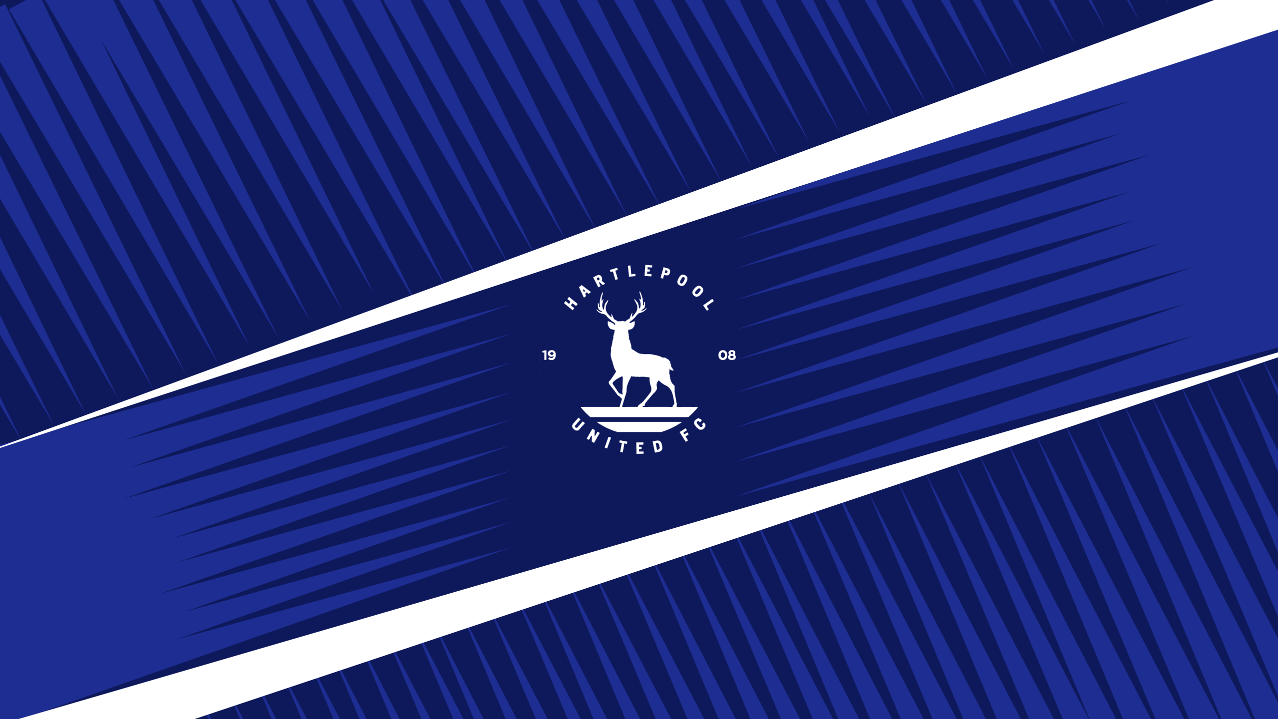 Hartlepool United FC logo on blue abstract background HD Wallpaper