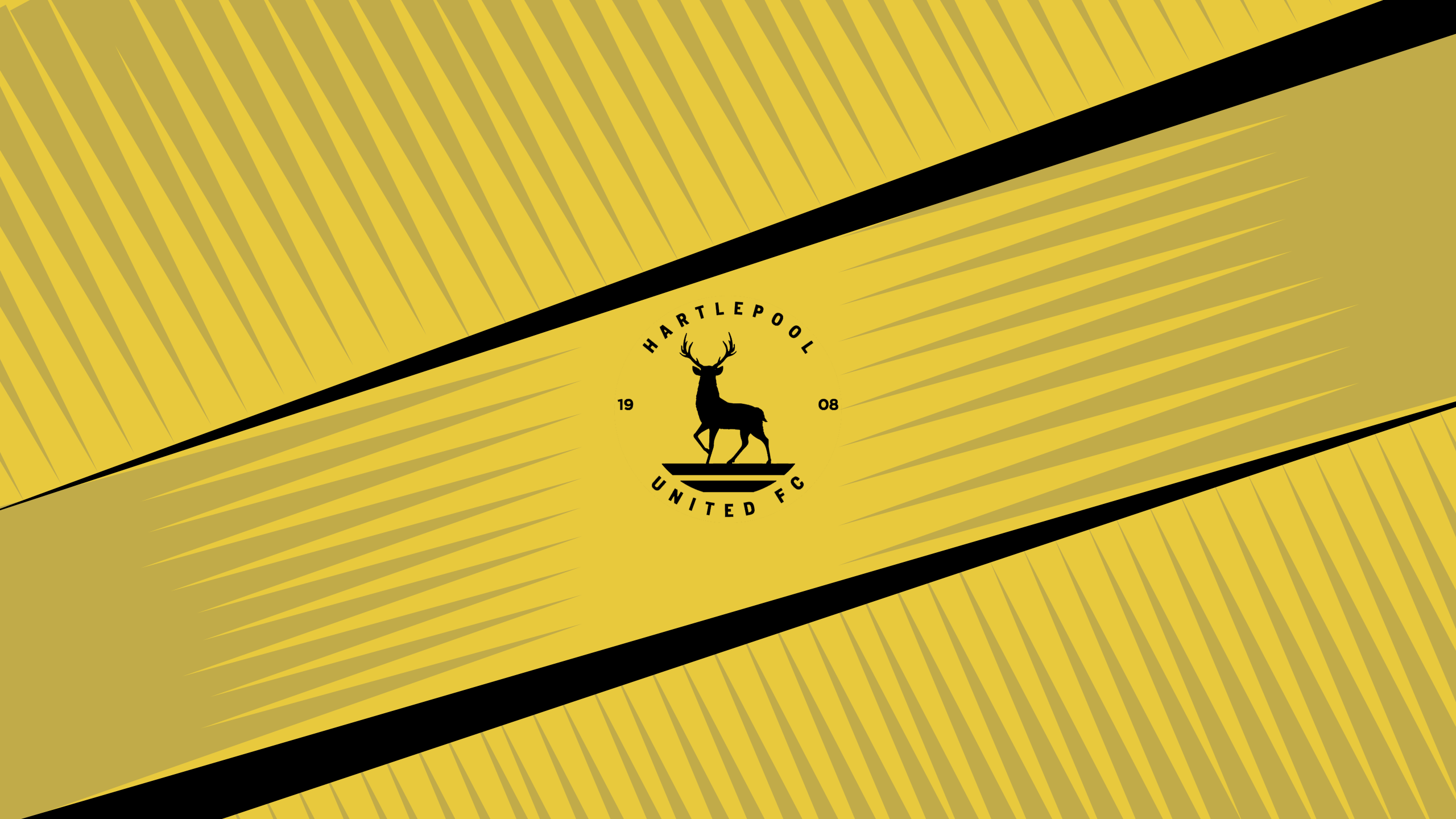Hartlepool United FC logo emblem on yellow background HD Wallpaper
