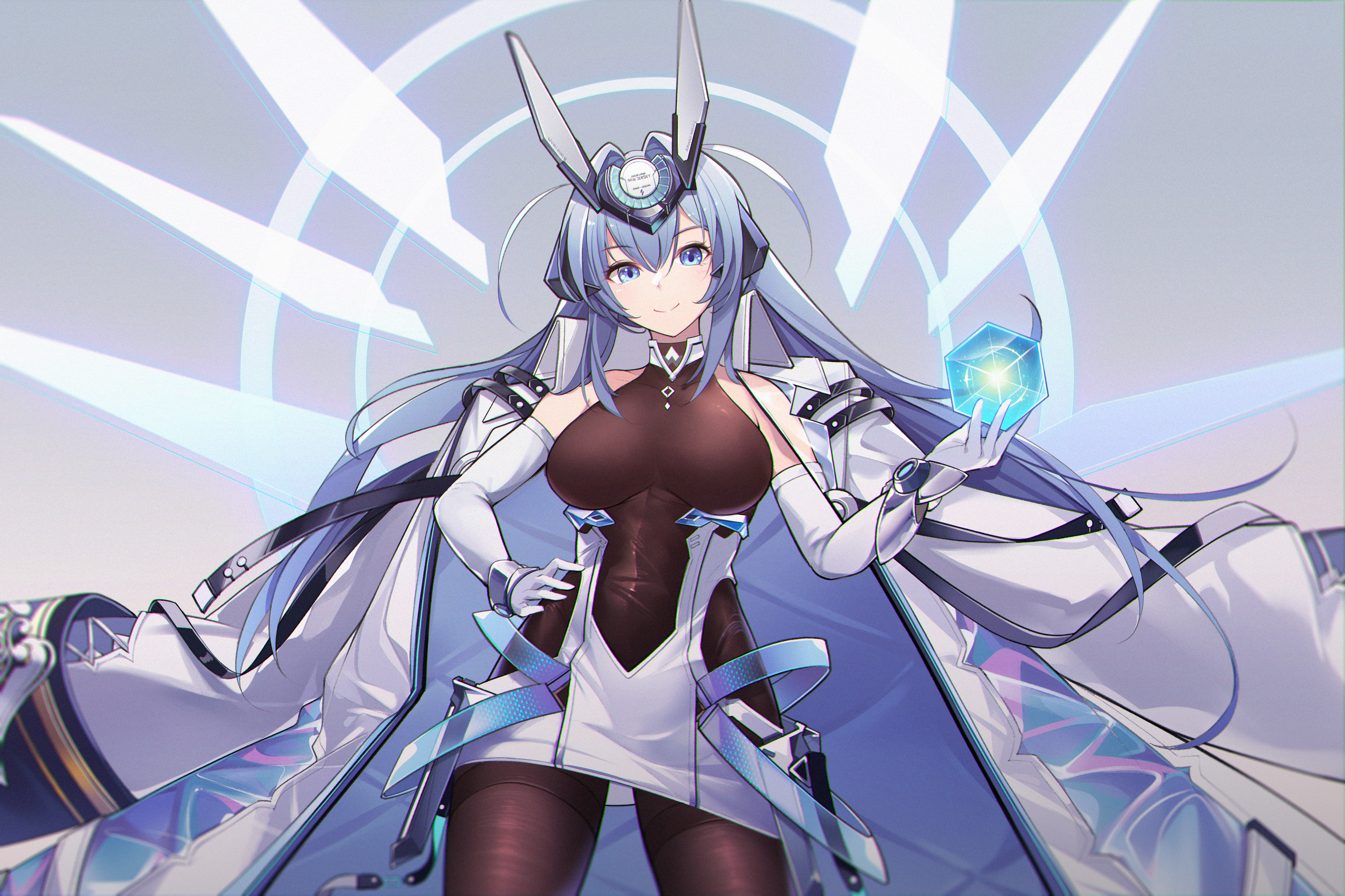 New Jersey (Azur Lane) holding a glowing cube HD Wallpaper