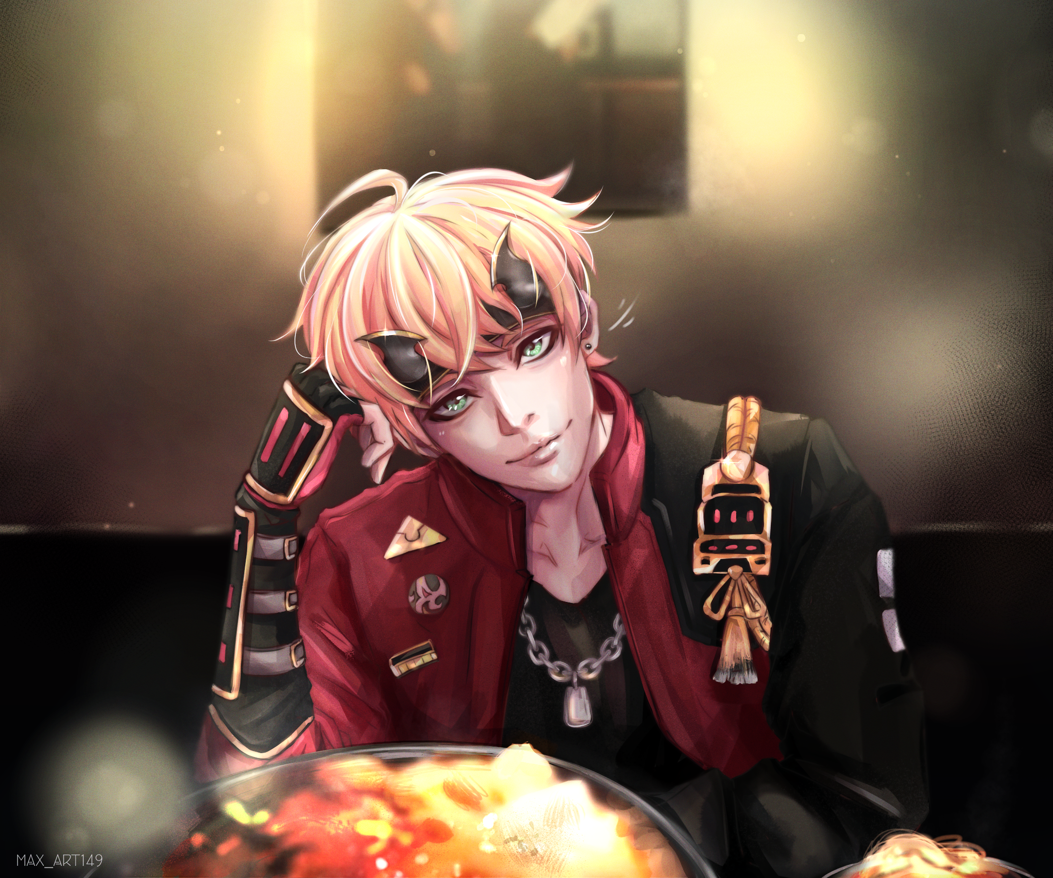 Thoma (Genshin Impact) enjoying a meal HD Wallpaper