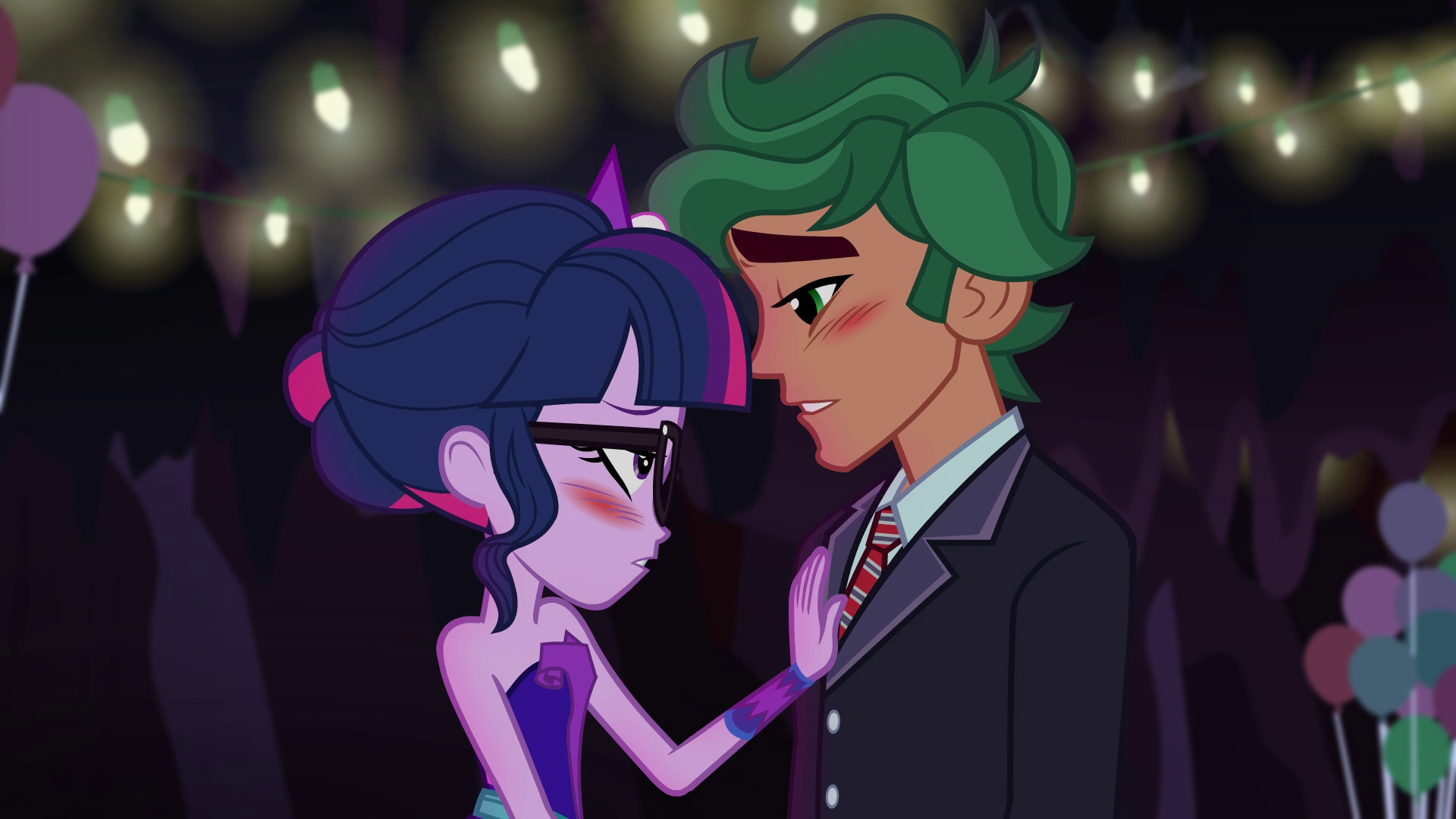 Sci-Twi and Timber Spruce blush at a formal event HD Wallpaper