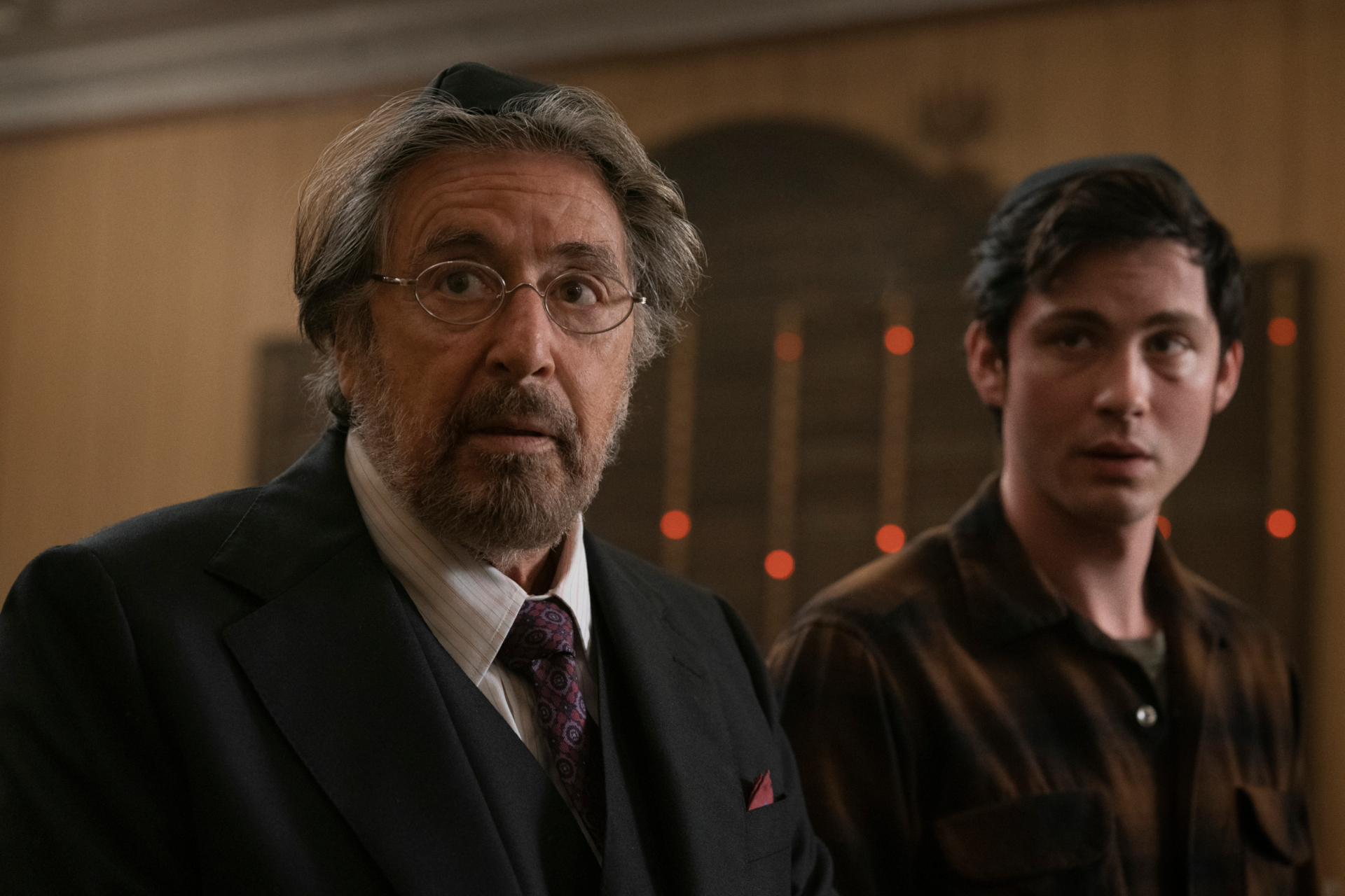 Al Pacino and Logan Lerman in Hunters HD Wallpaper