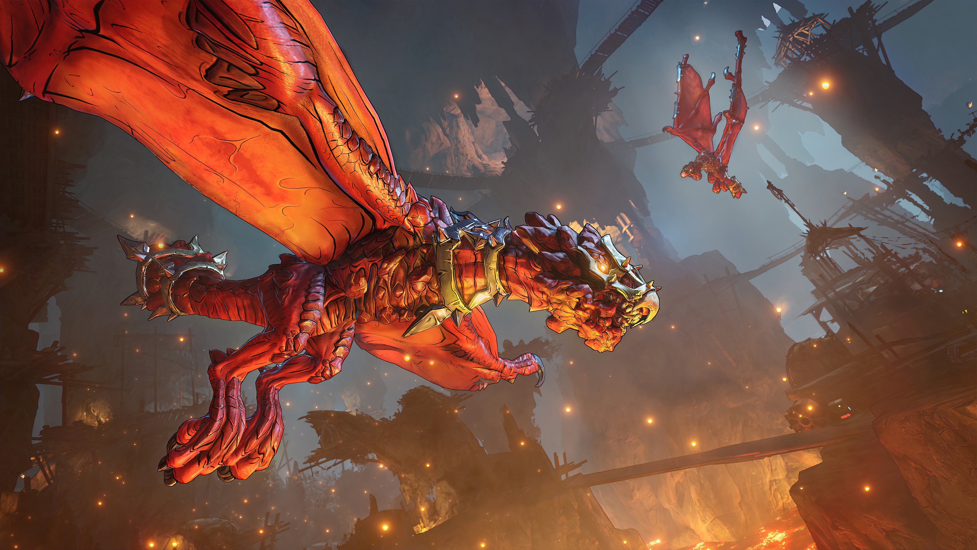 Dragons in Tiny Tina's Wonderlands 4K HD Wallpaper