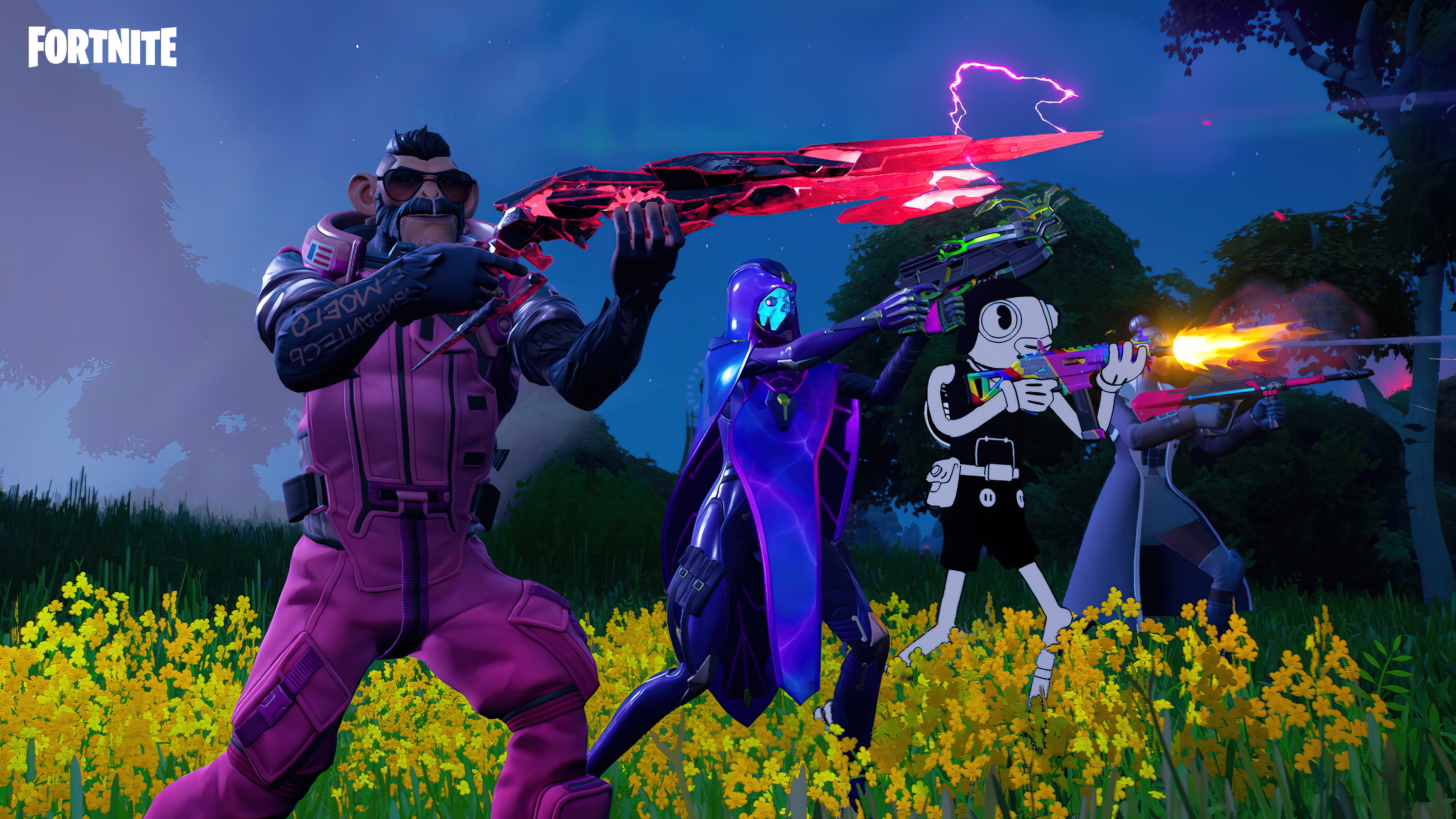 Fortnite Chapter 2 Season 8 characters with weapons HD Wallpaper