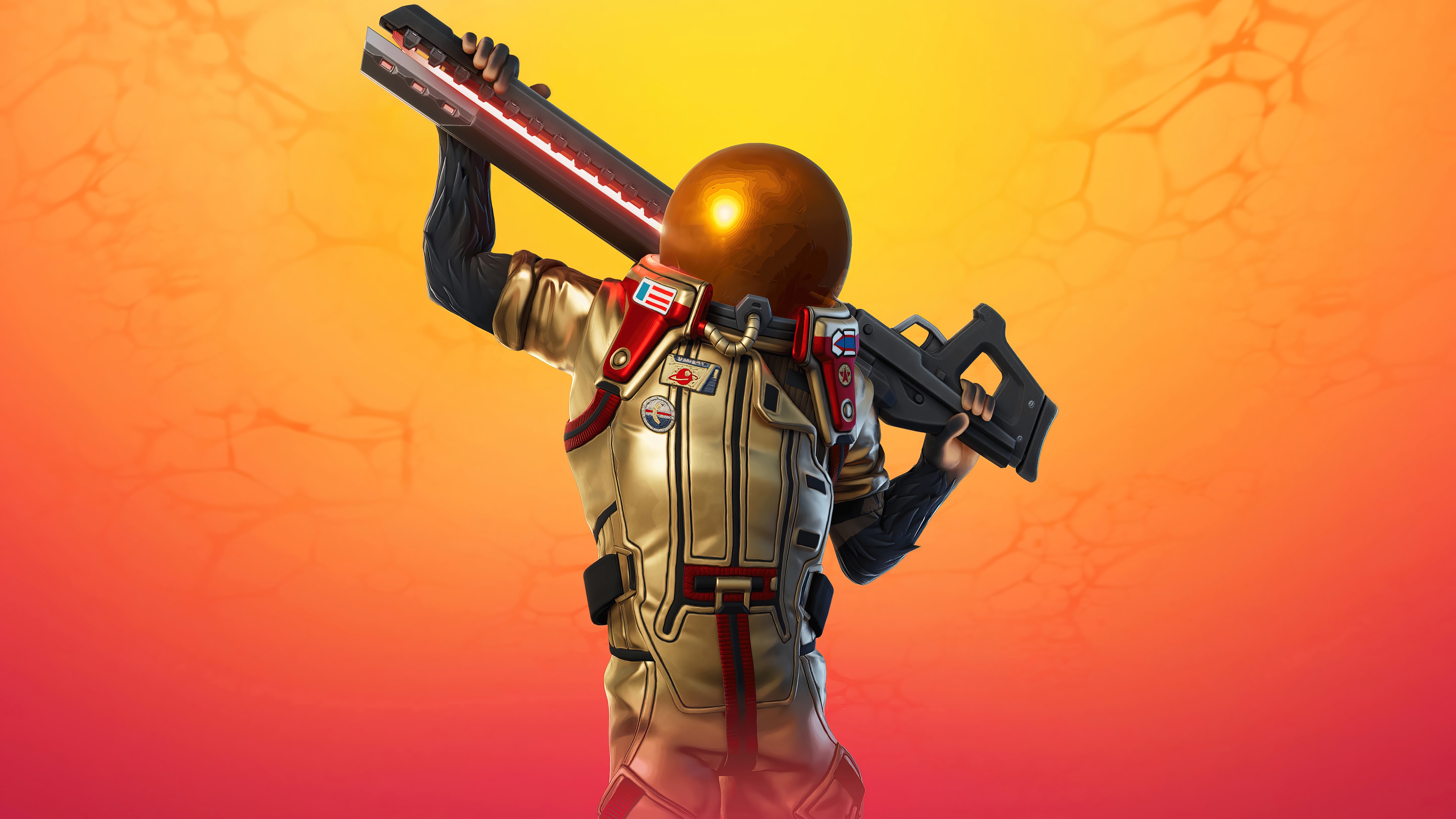 J.B. Chimpaski from Fortnite with a weapon HD Wallpaper