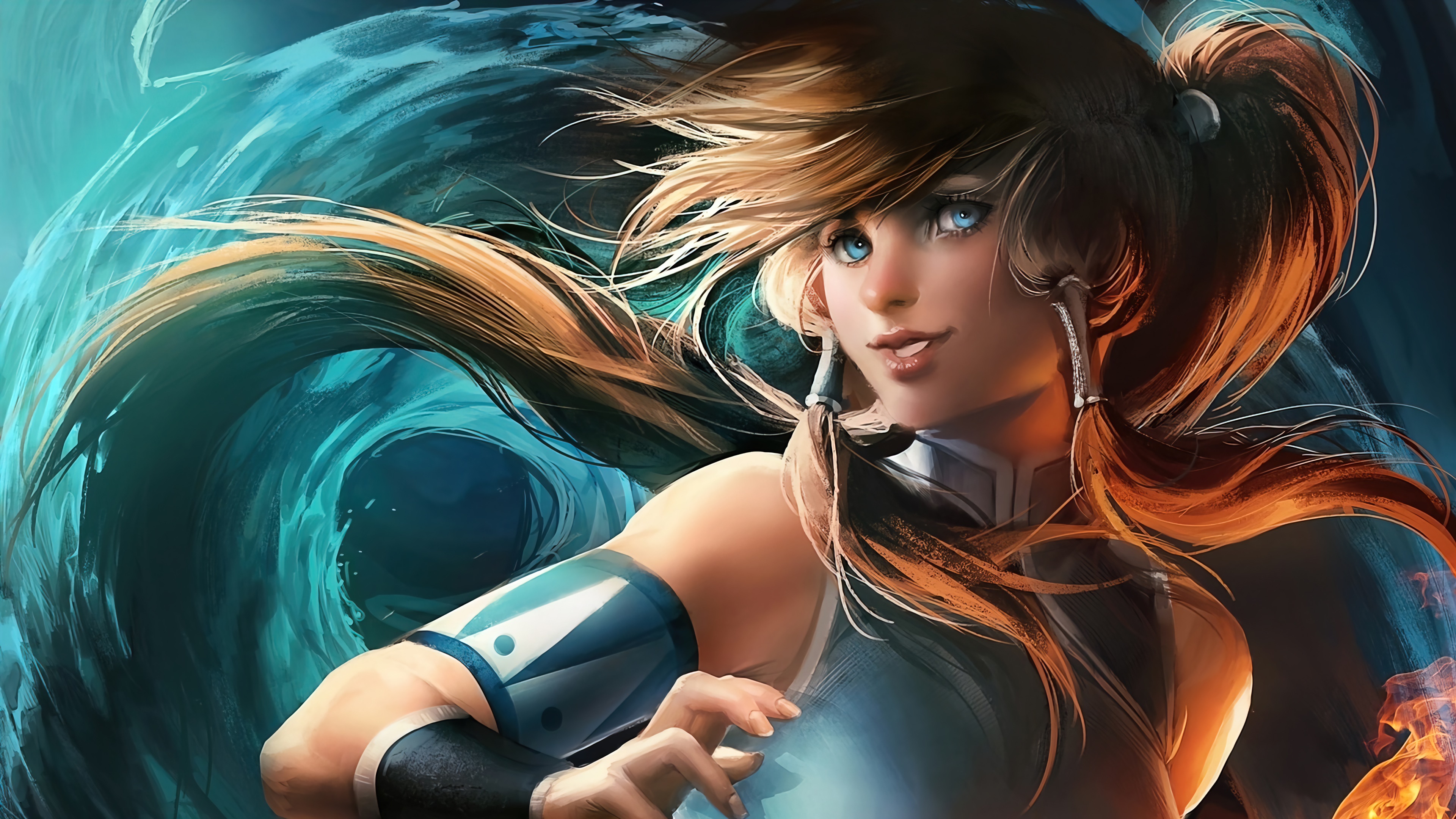 Korra from The Legend of Korra 4K HD Wallpaper