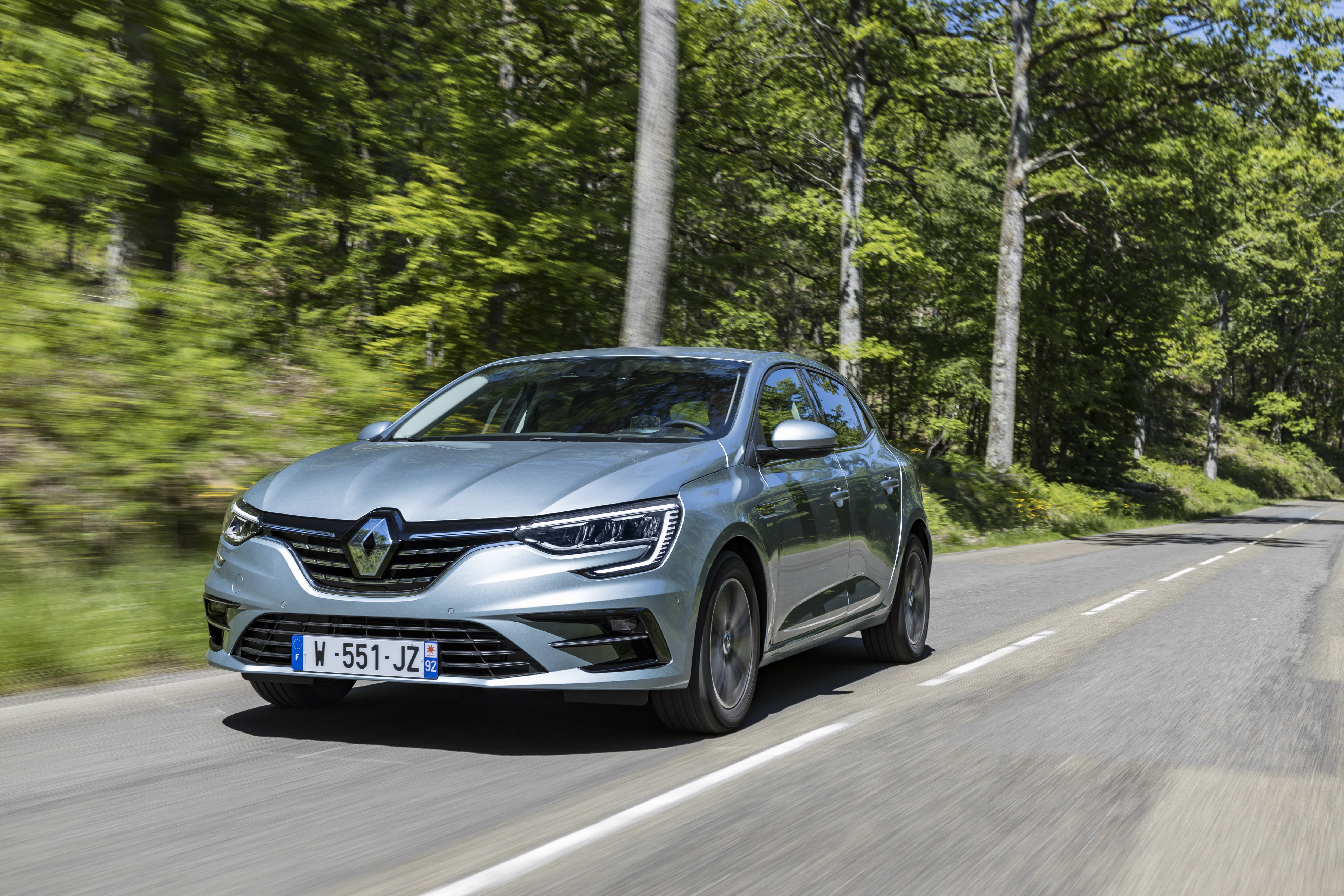 2021 Renault Mégane E-TECH Plug-in Hybrid driving on road HD Wallpaper