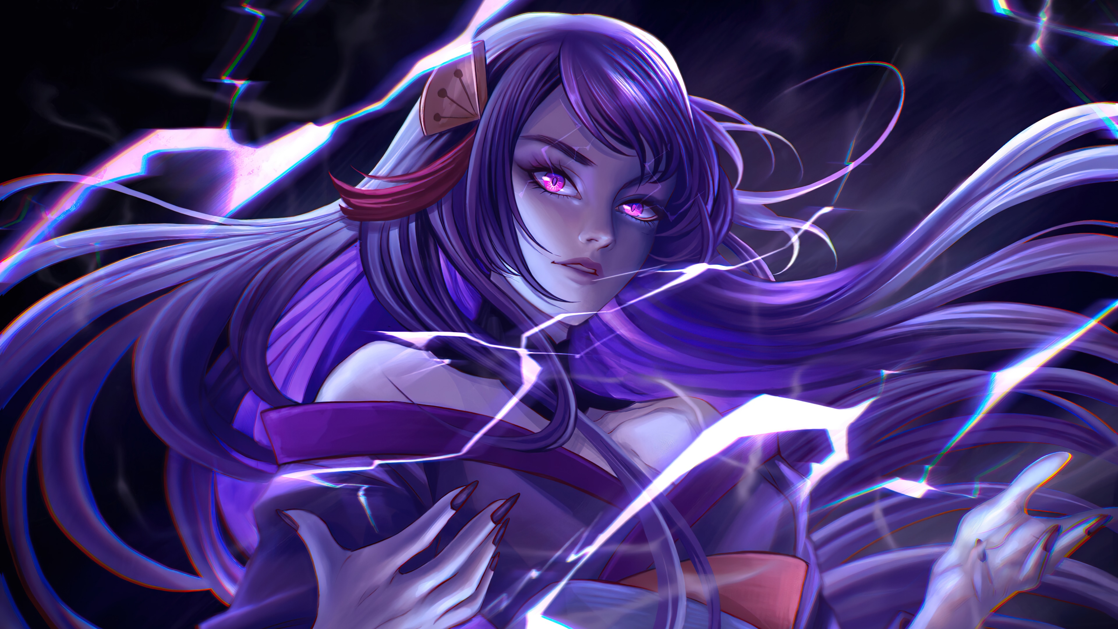 Raiden Shogun from Genshin Impact in 4K HD Wallpaper