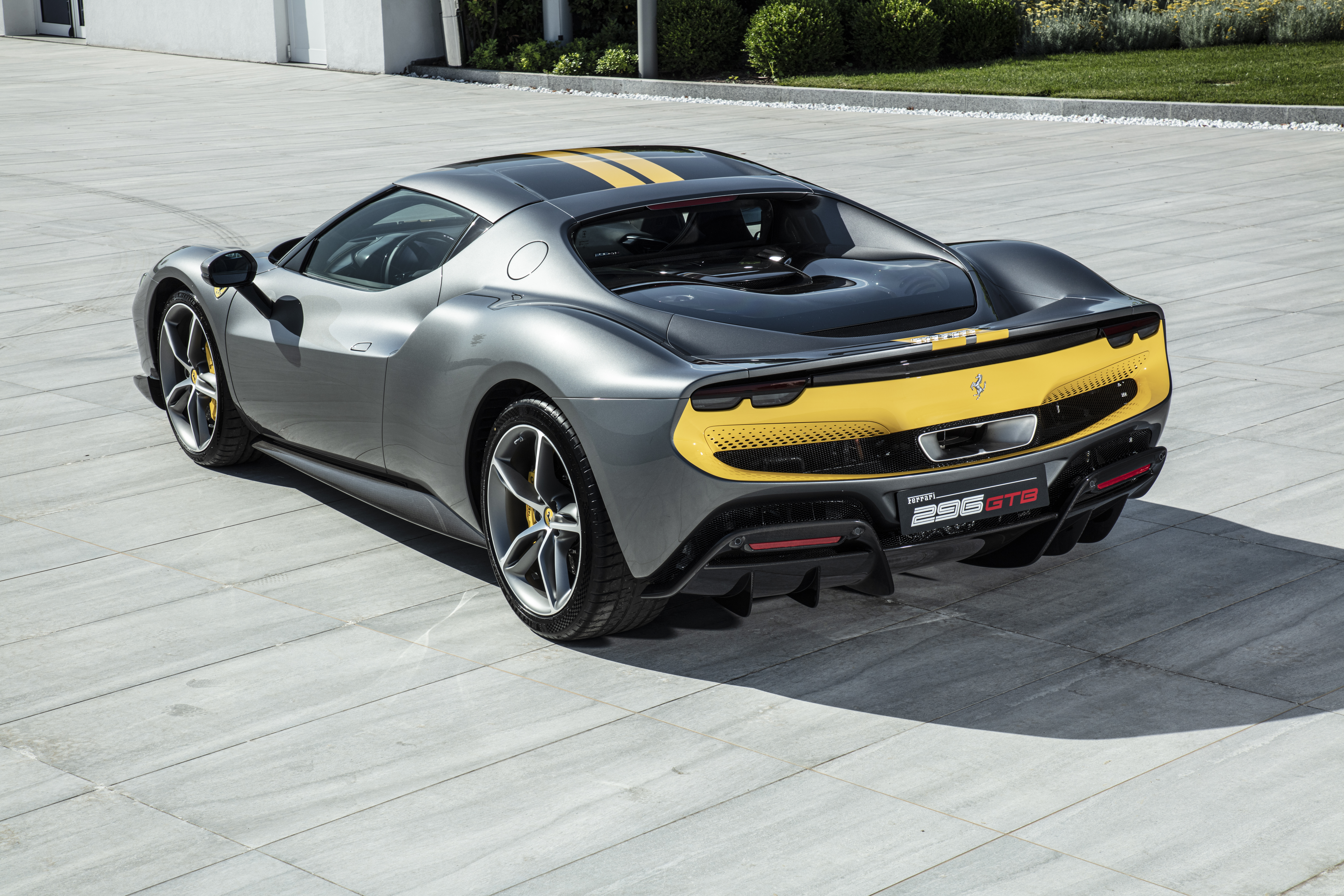 Silver 2022 Ferrari 296 GTB Assetto Fiorano Supercar HD Wallpaper