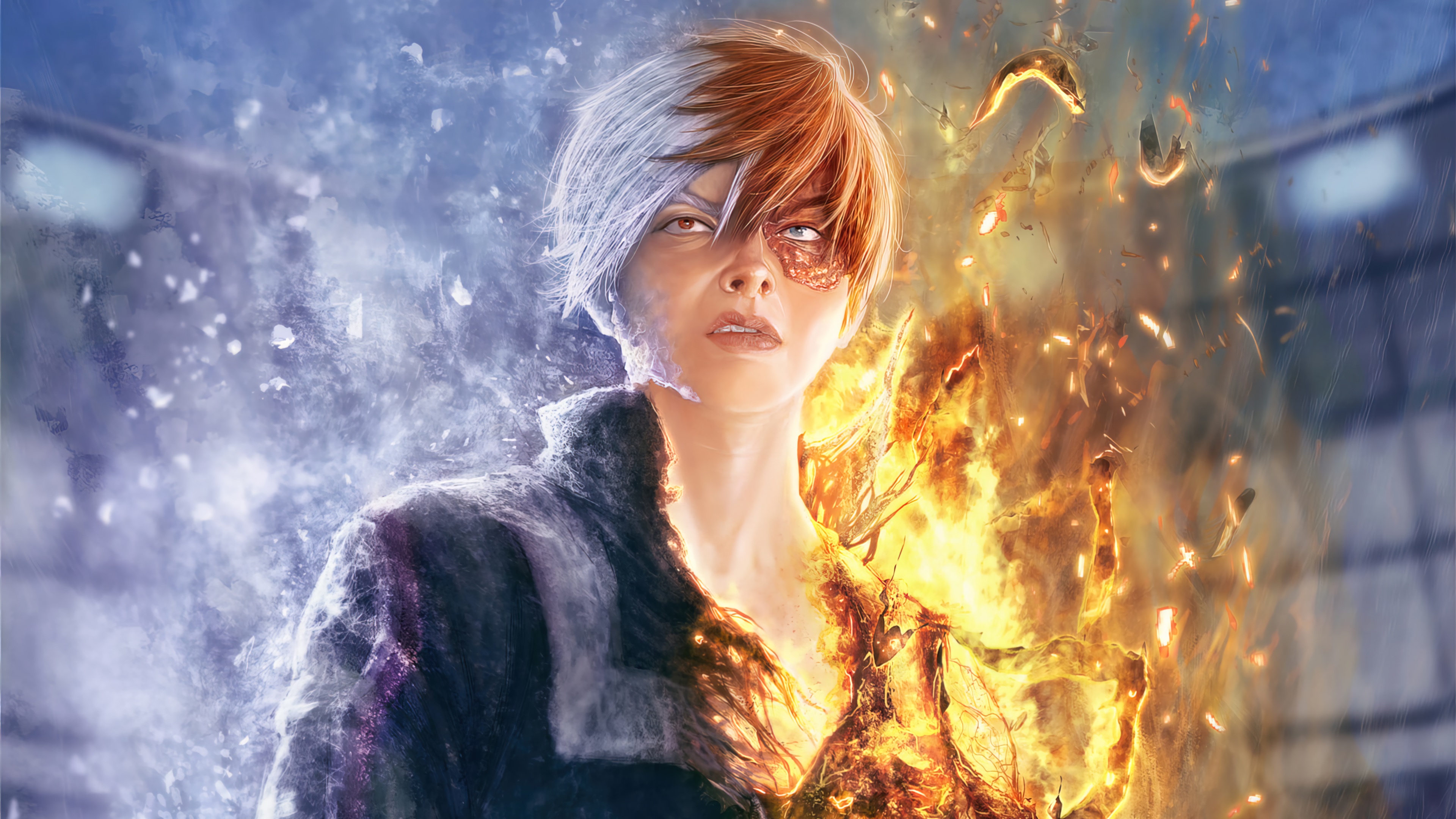 Shoto Todoroki from My Hero Academia 4K HD Wallpaper