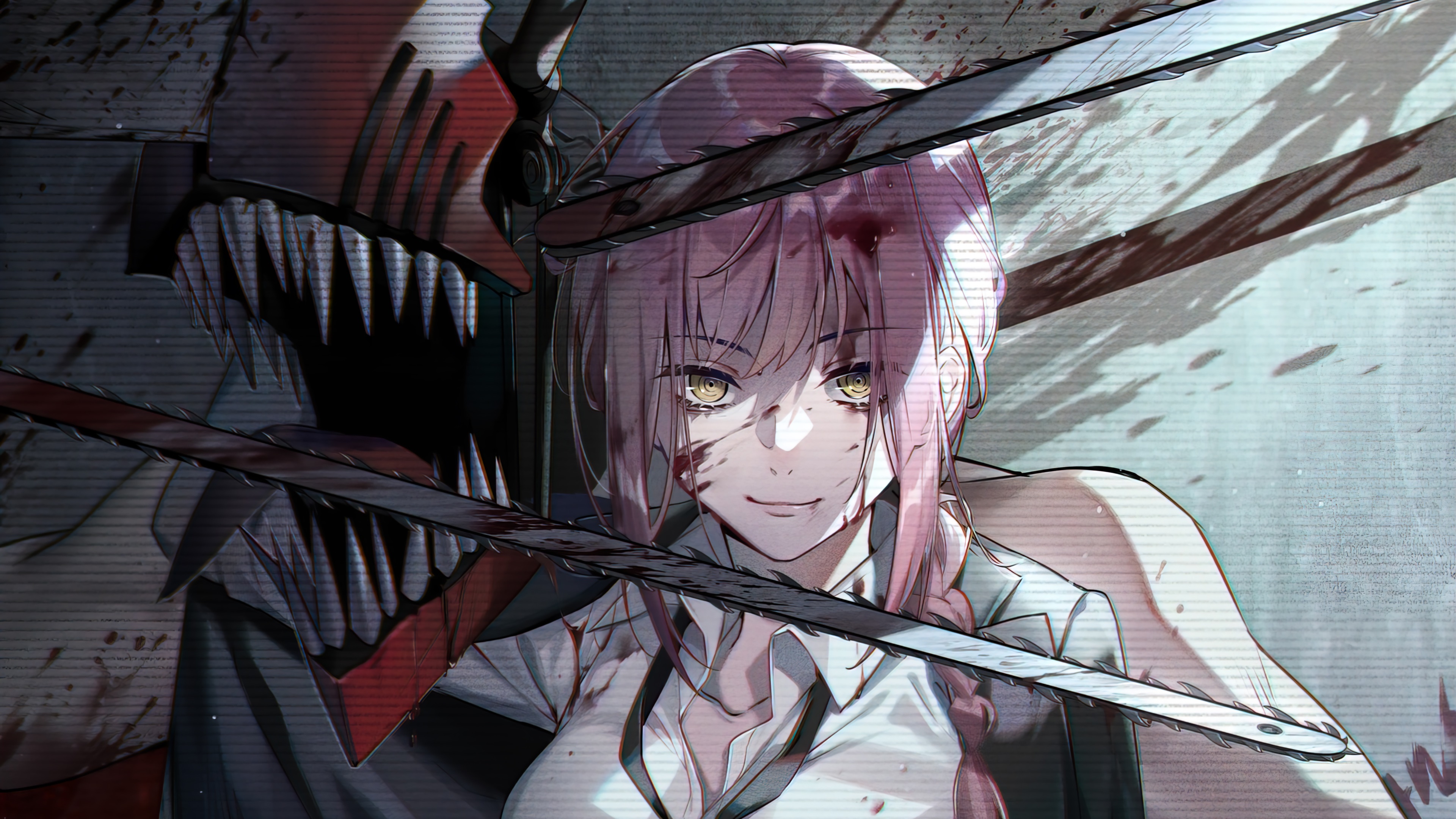Makima and Chainsaw Man in 4K HD Wallpaper