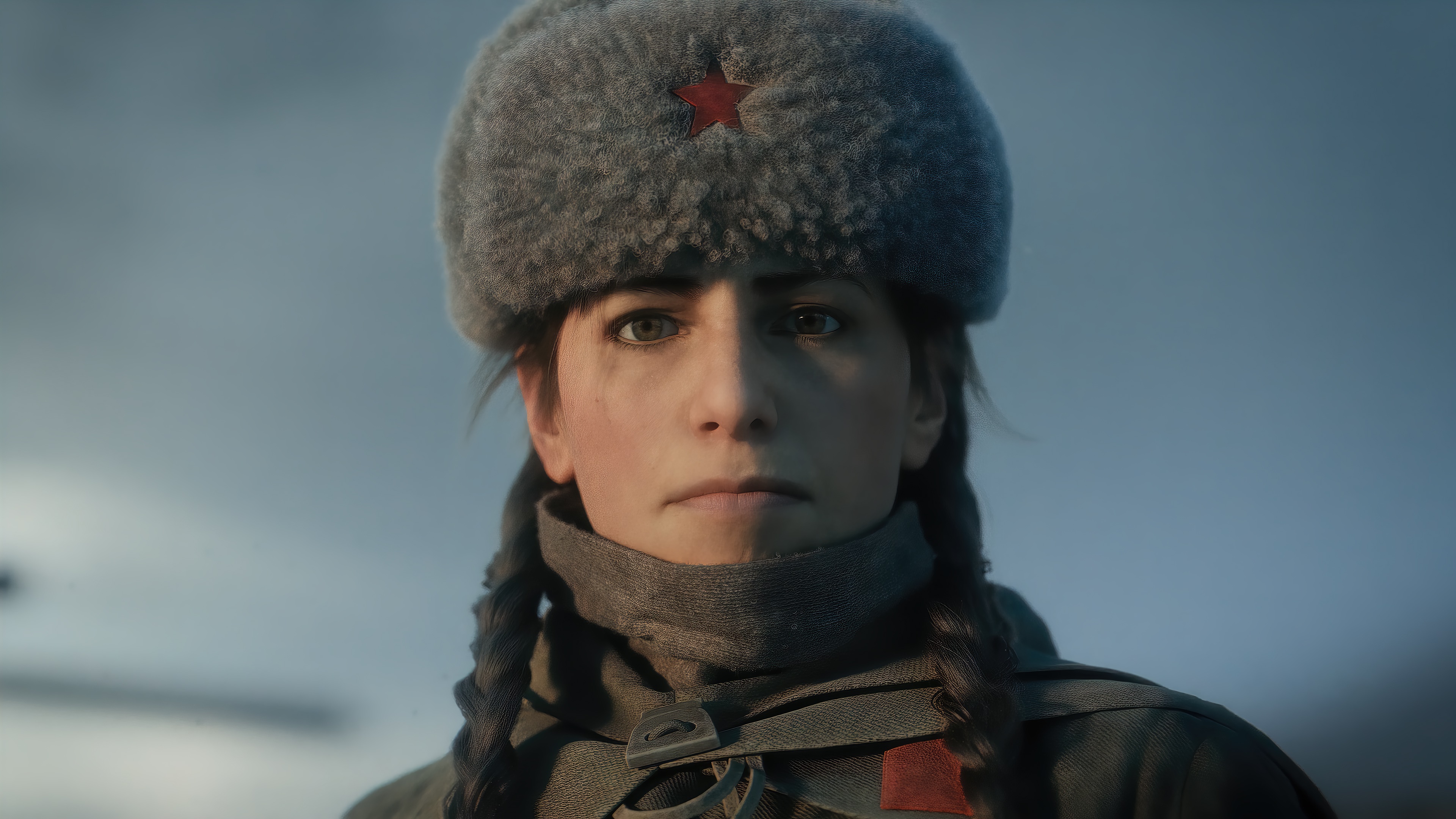 Woman in Ushanka hat from Call of Duty Vanguard HD Wallpaper