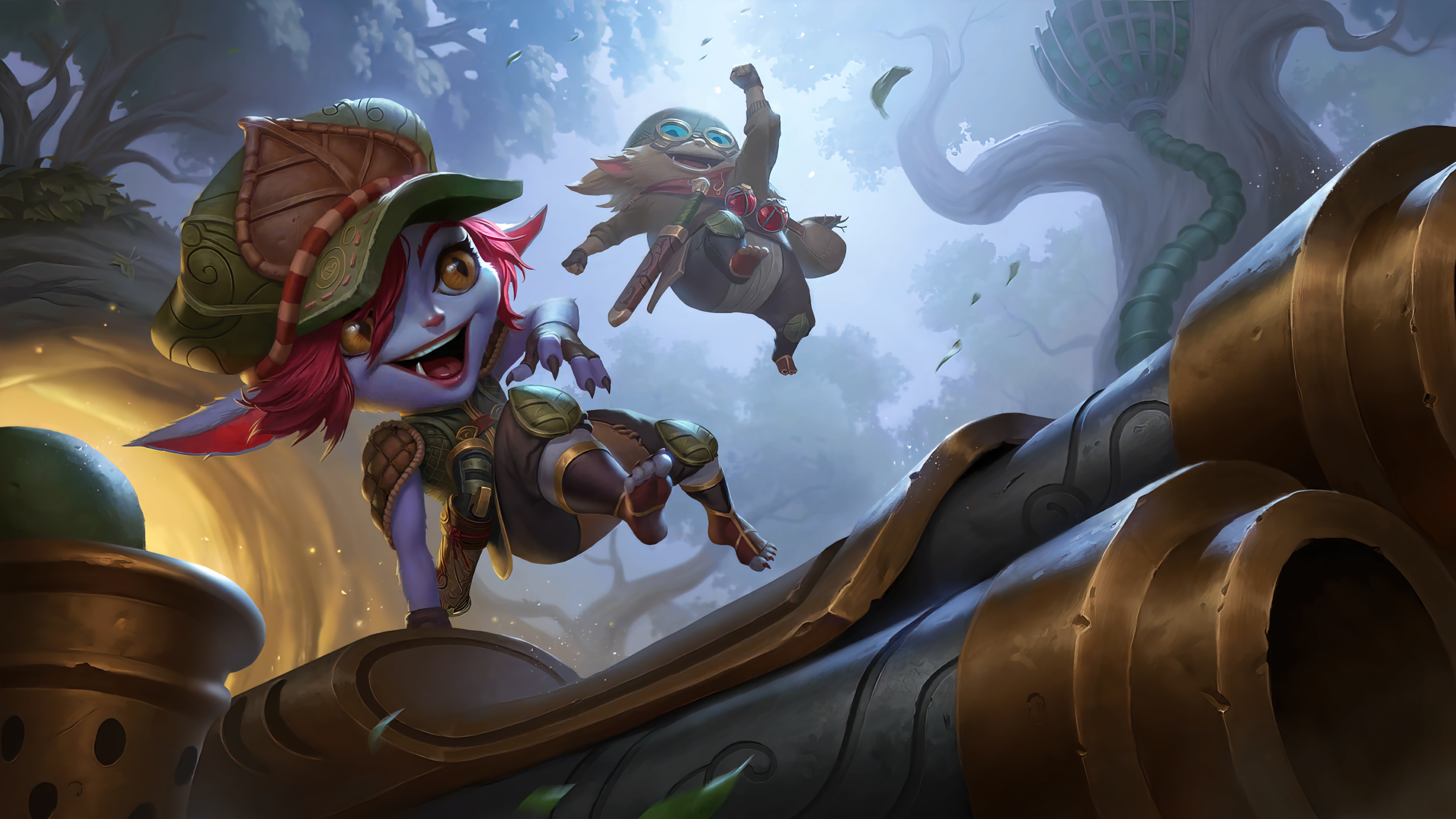 Tristana and a yordle from Legends of Runeterra HD Wallpaper