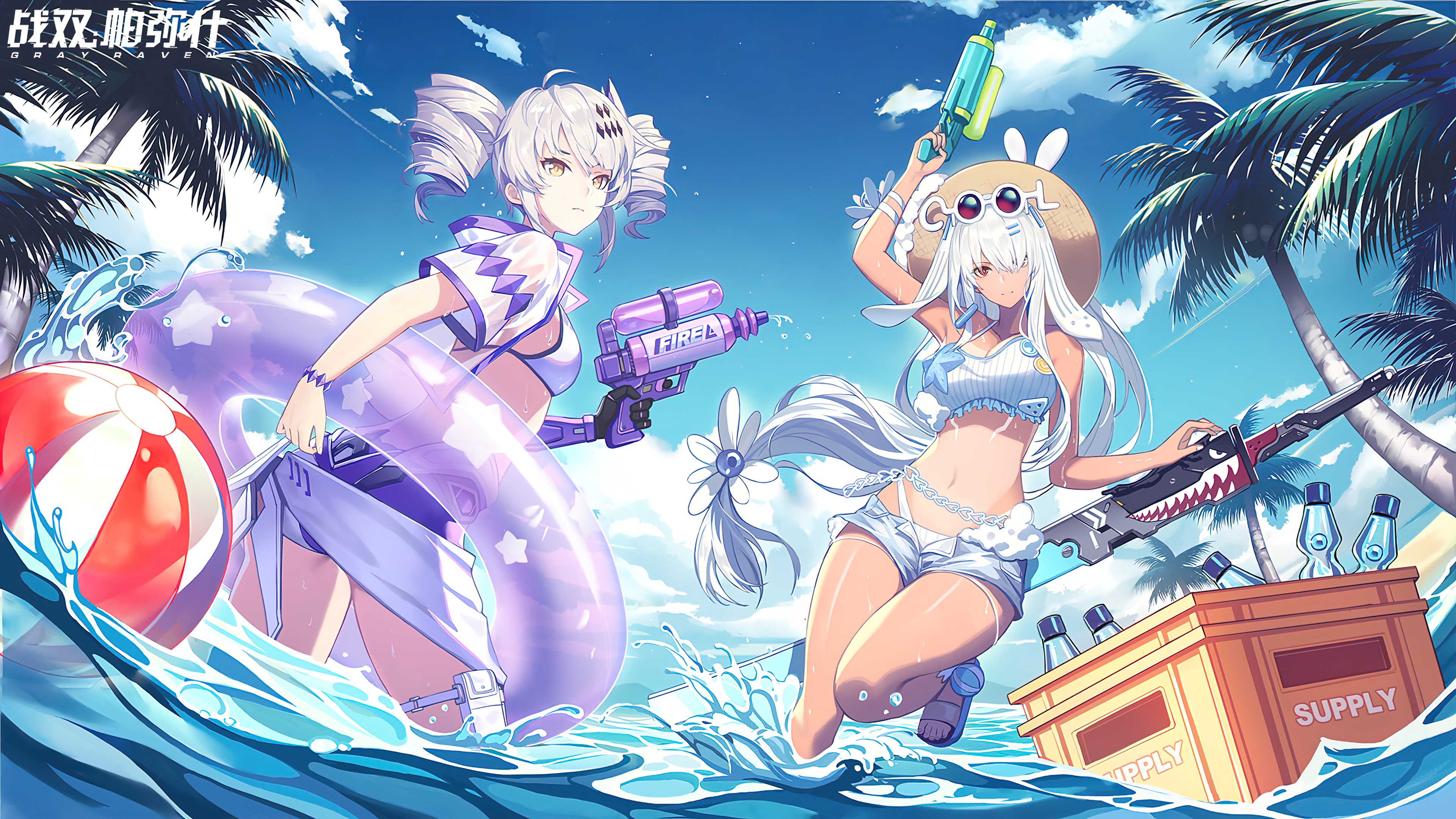Punishing Gray Raven Summer Beach Girls 4K HD Wallpaper