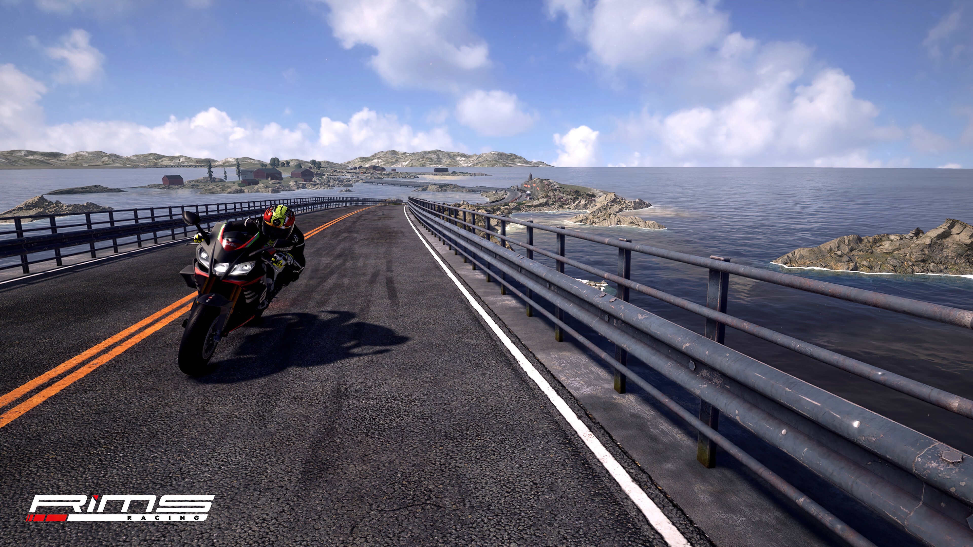Rims Racing motorcycle on a bridge HD Wallpaper