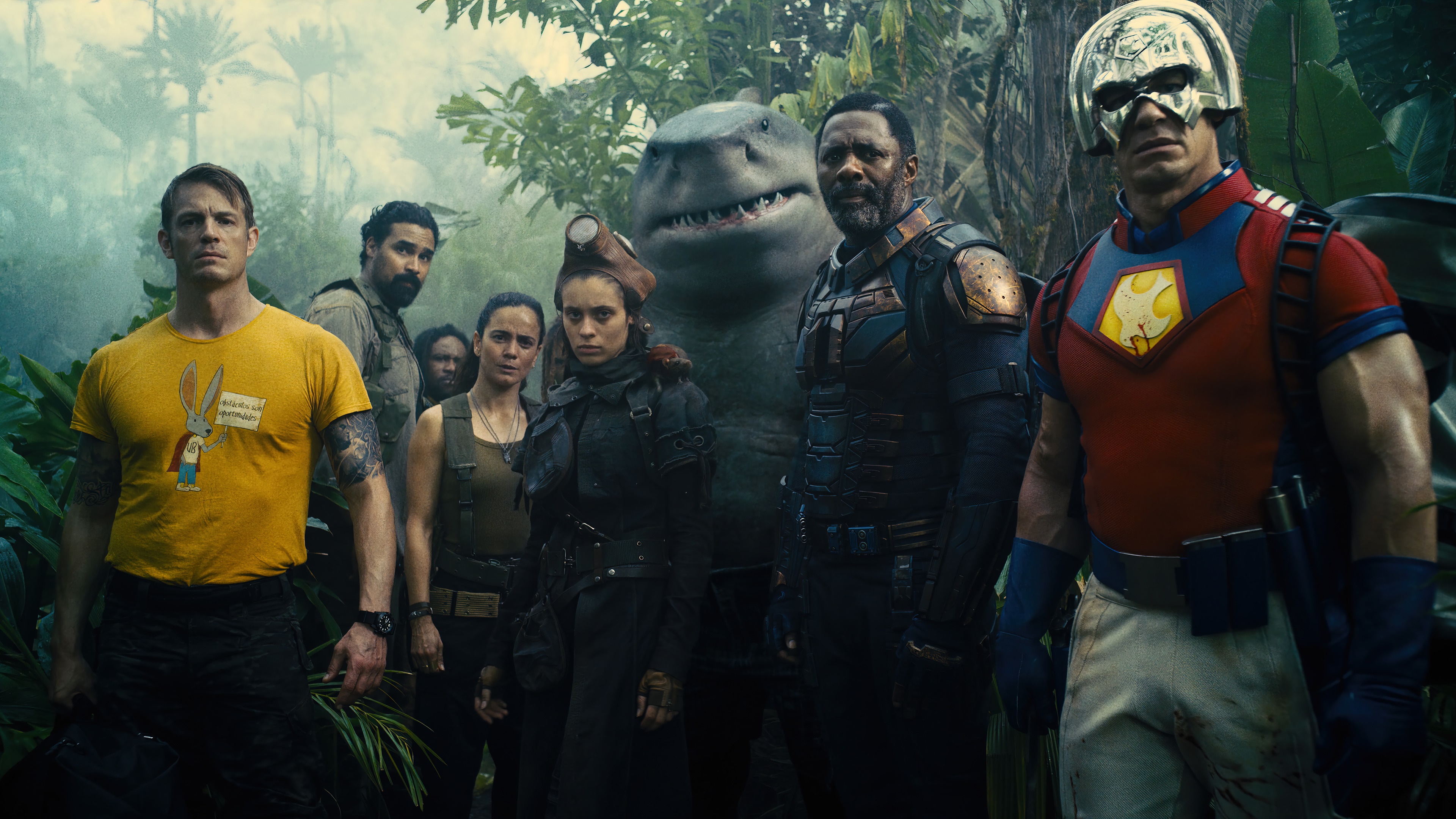 The Suicide Squad members in a jungle HD Wallpaper