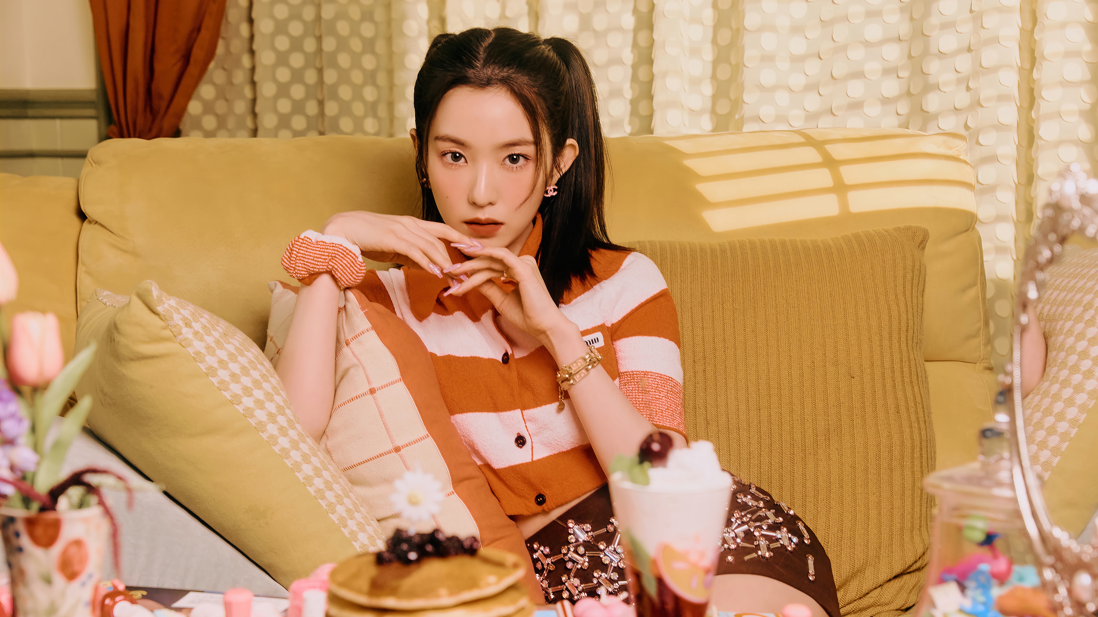 Irene from Red Velvet on a couch HD Wallpaper