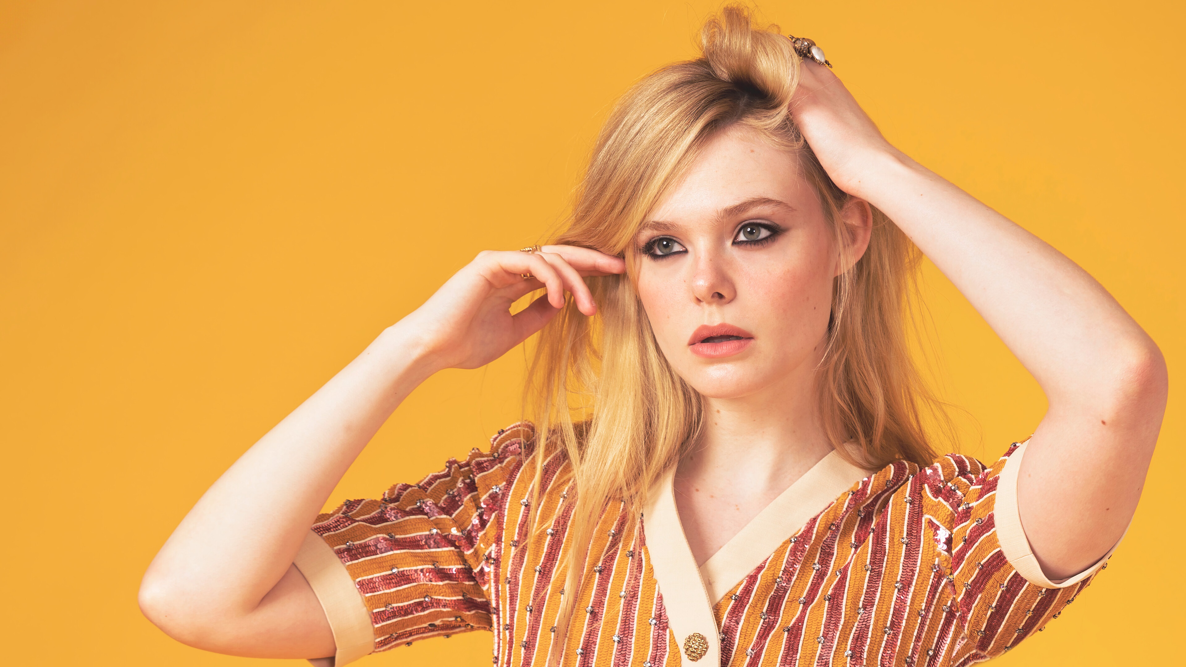 Elle Fanning 4K photoshoot HD Wallpaper