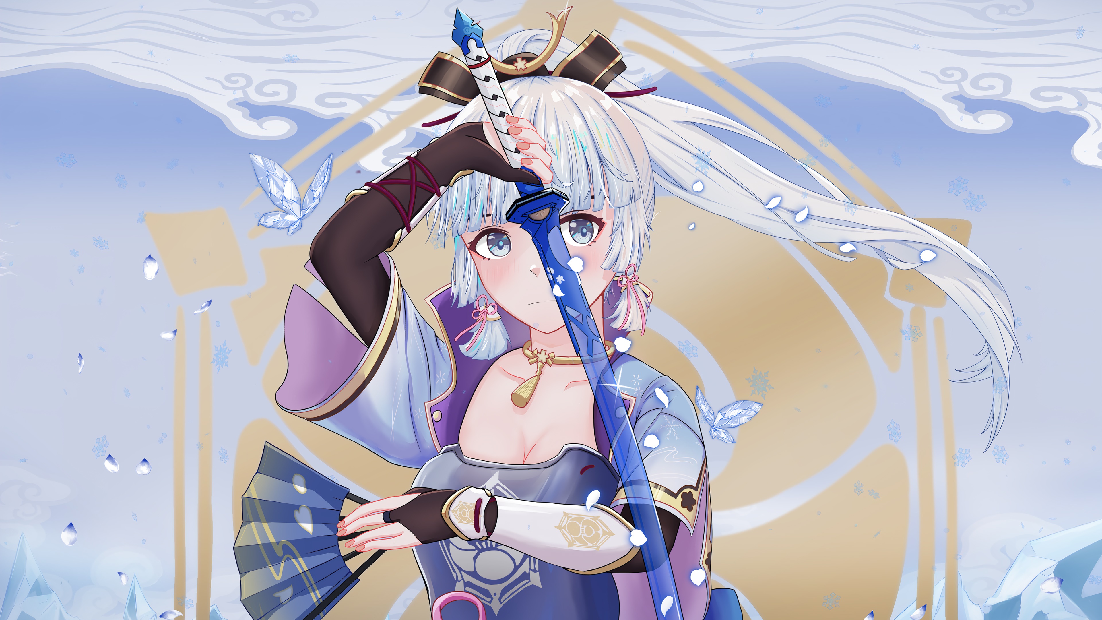 Kamisato Ayaka from Genshin Impact HD Wallpaper