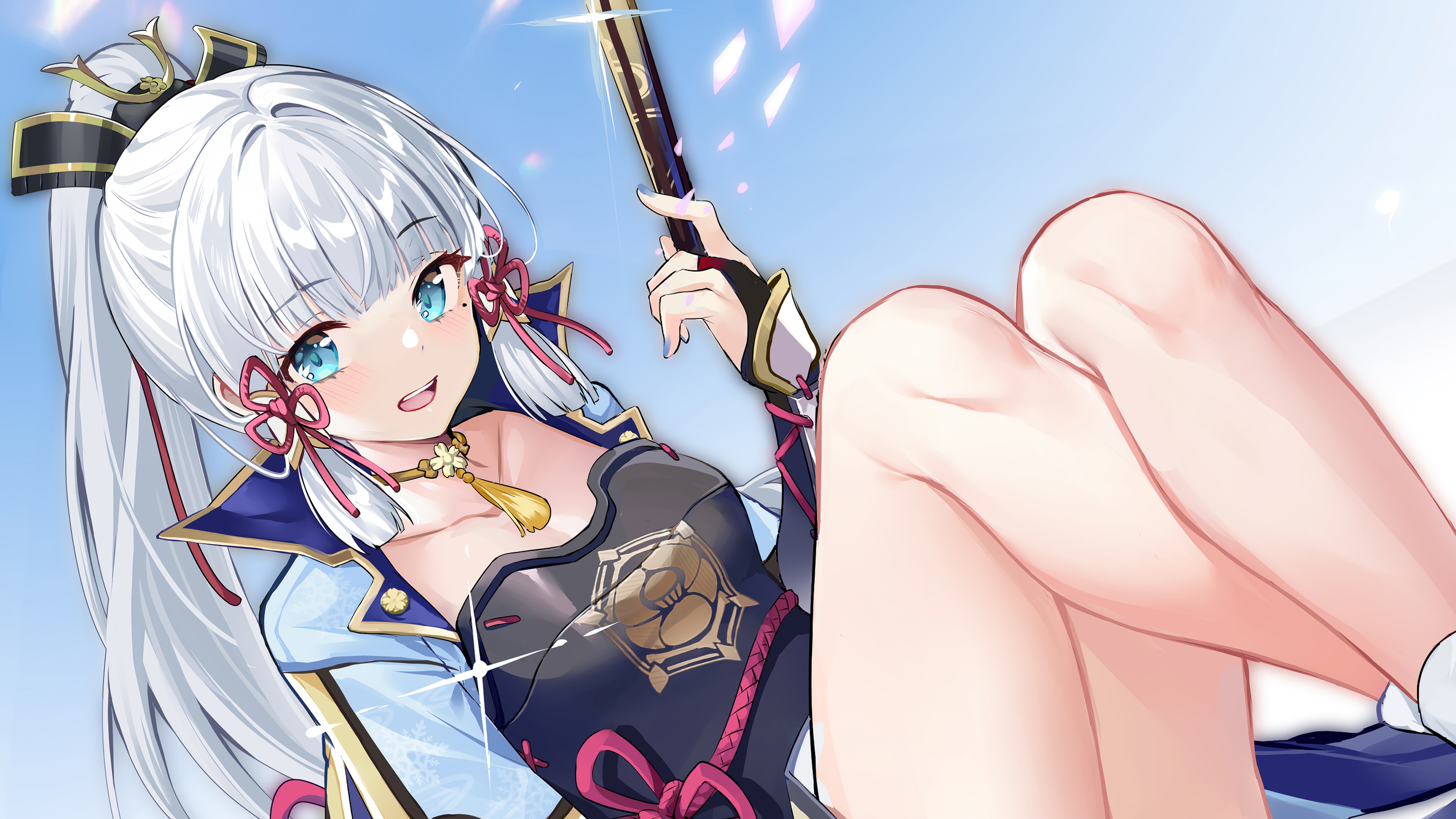 Kamisato Ayaka from Genshin Impact 4K HD Wallpaper
