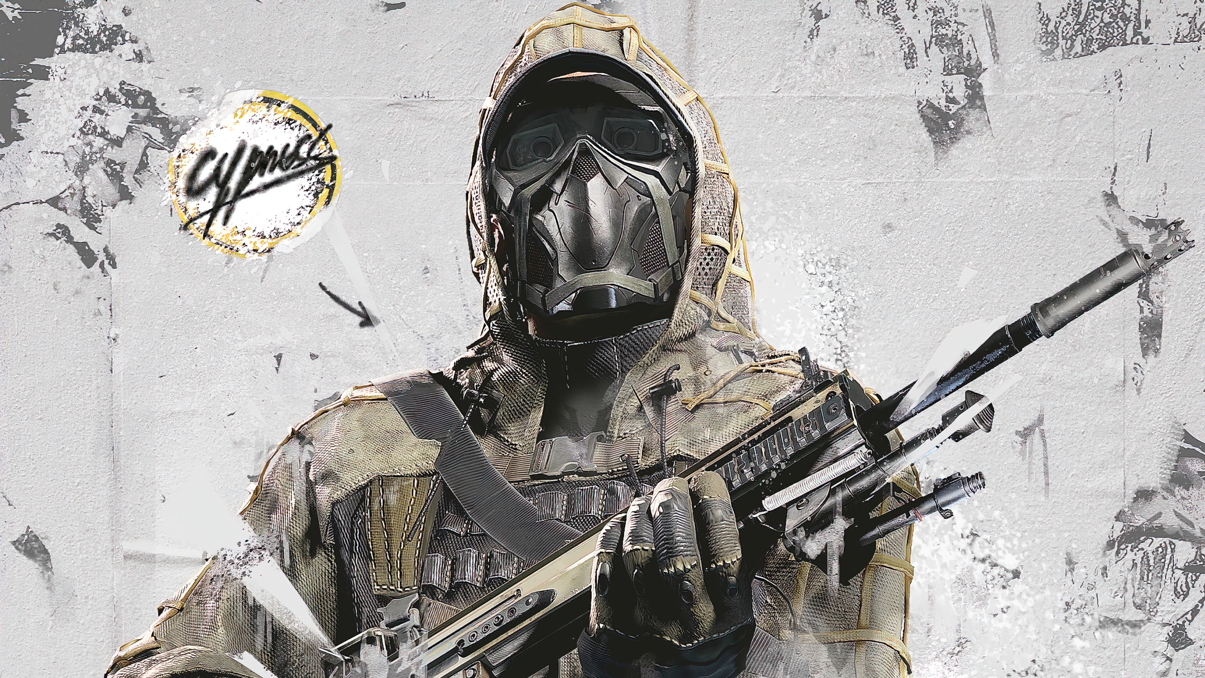 Soldier with gas mask and rifle from XDefiant HD Wallpaper