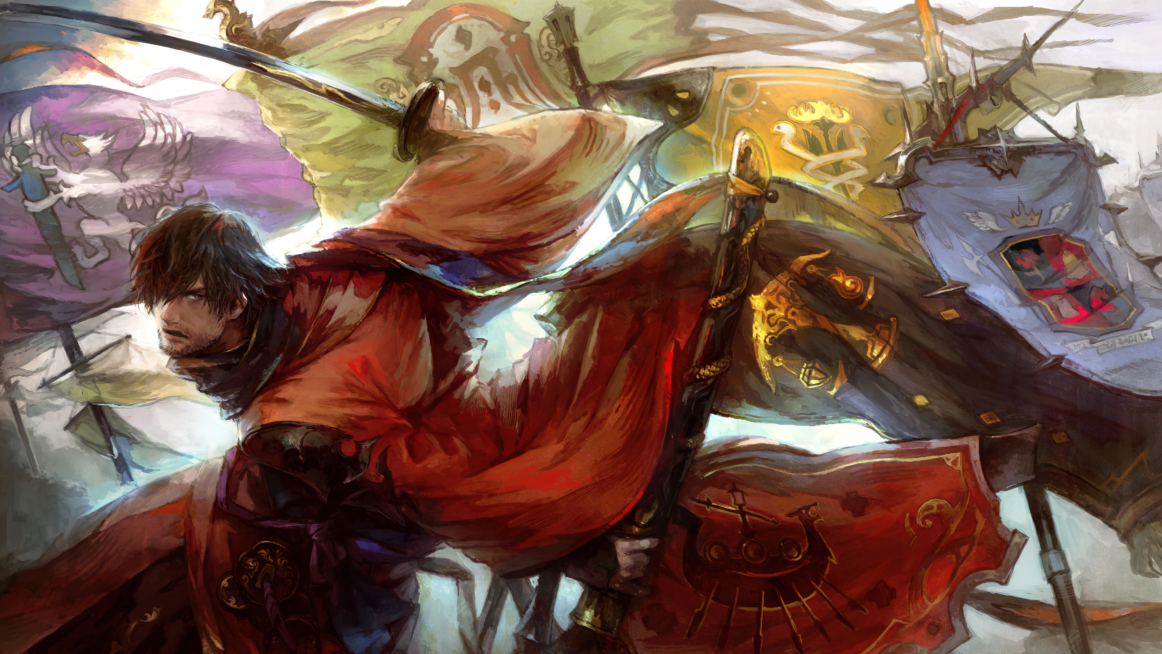 Samurai from Final Fantasy XIV HD Wallpaper