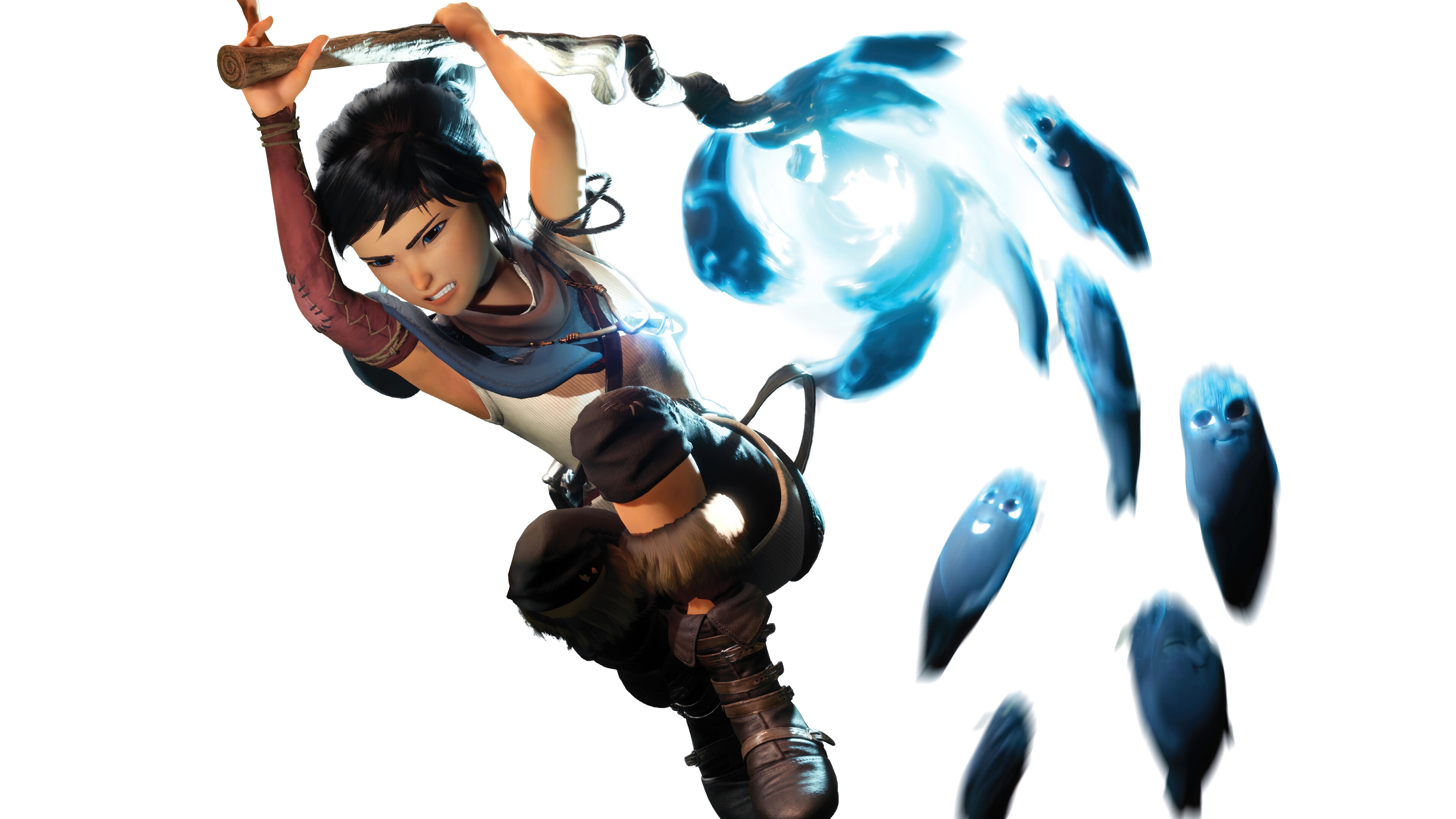 Kena from Kena: Bridge of Spirits casting a spell HD Wallpaper
