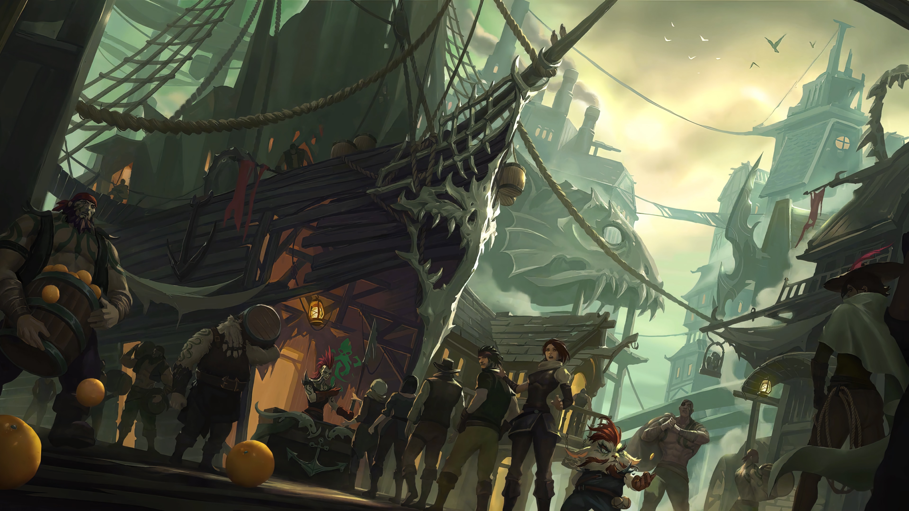 Reaver's Row from Legends of Runeterra 4K HD Wallpaper