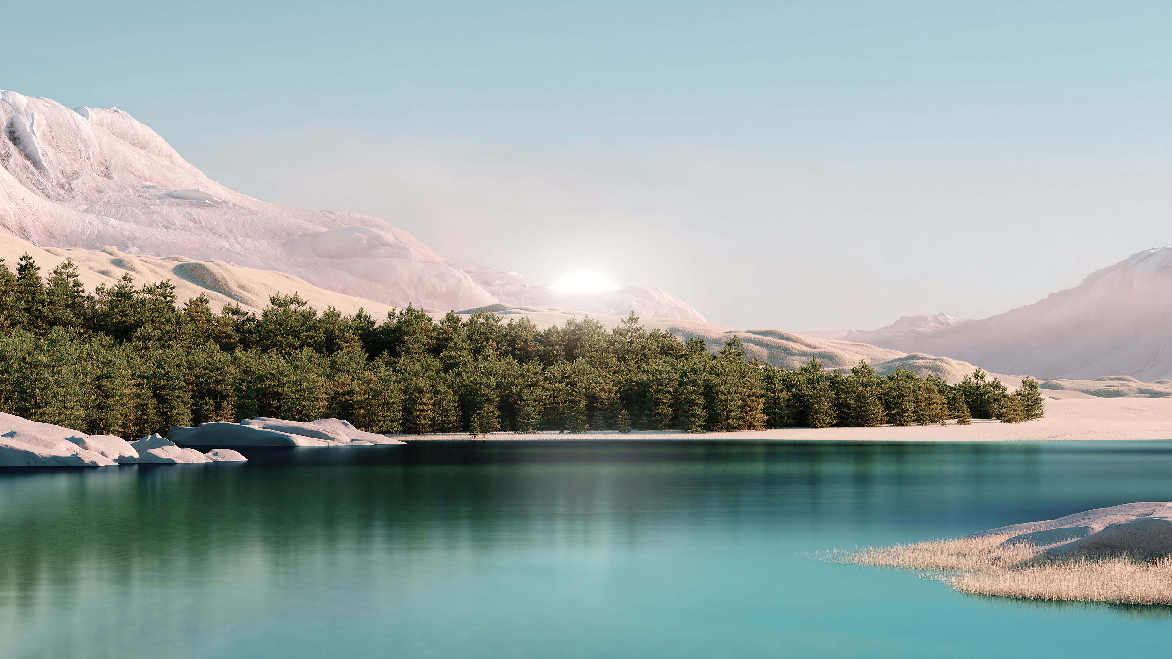 Windows 11 Sunrise Scenery 4K HD Wallpaper