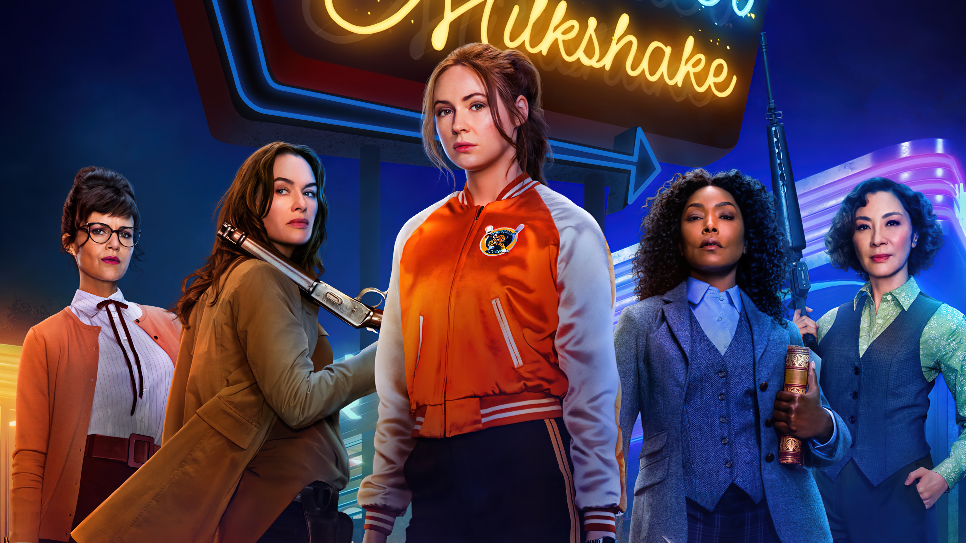 Gunpowder Milkshake 4K Movie Poster HD Wallpaper