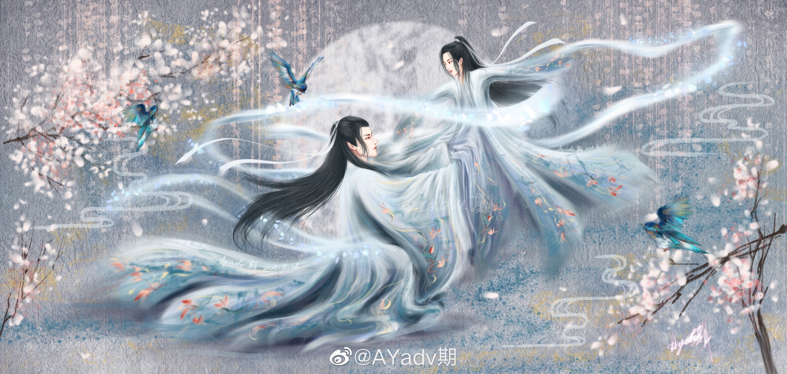 Mo Dao Zu Shi: Wei Wuxian and Lan Wangji in Bloom HD Wallpaper