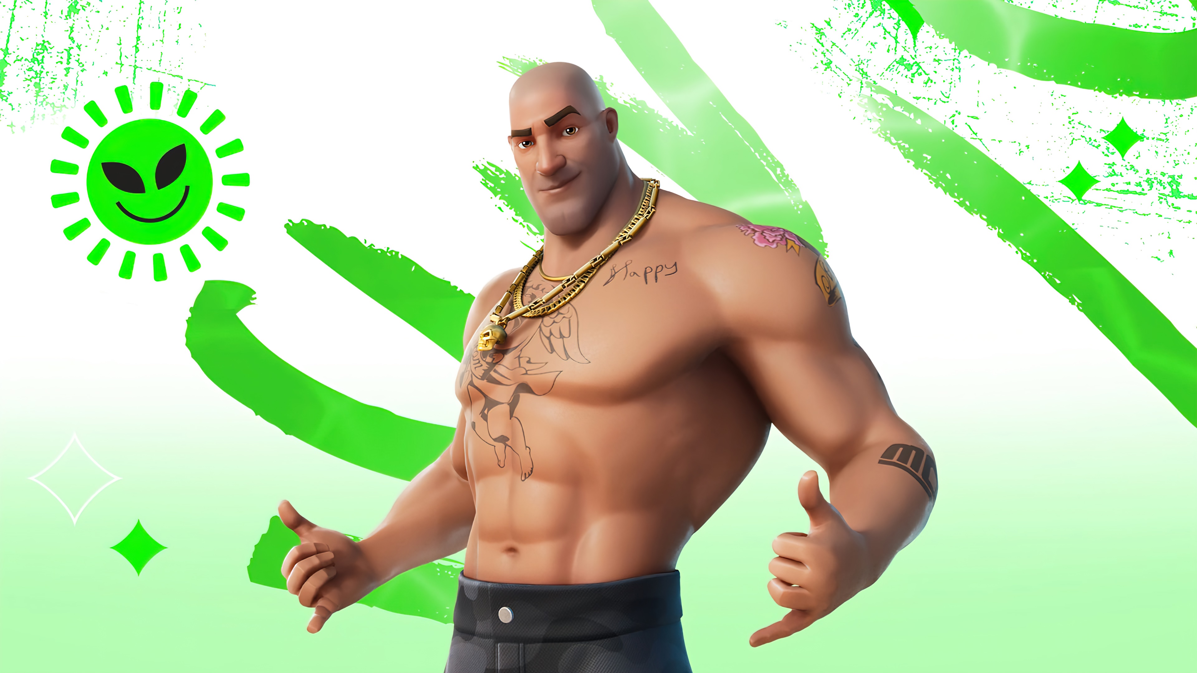Fortnite Beach Brutus Cosmic Summer 4K HD Wallpaper