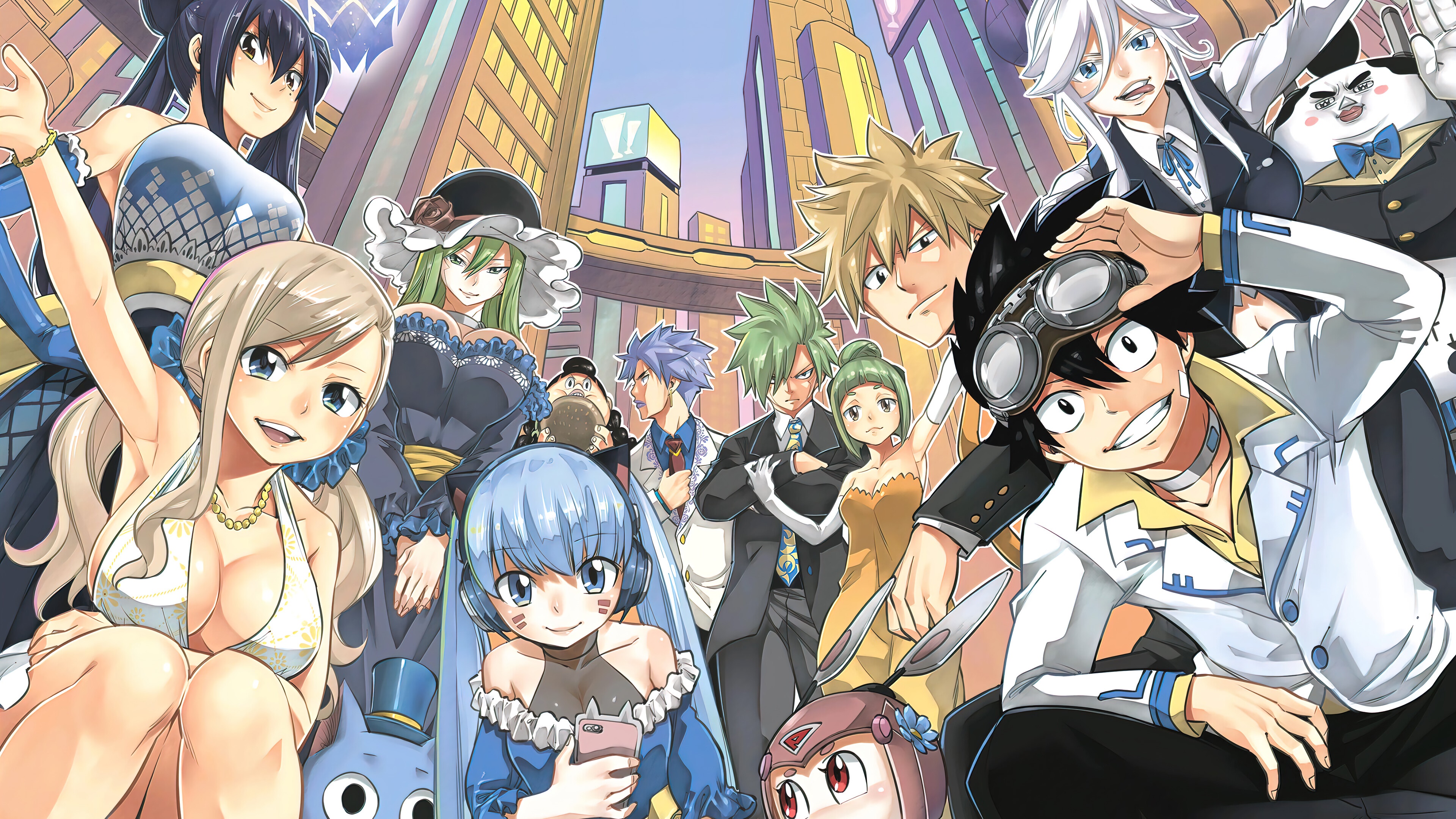 Edens Zero characters in a city HD Wallpaper