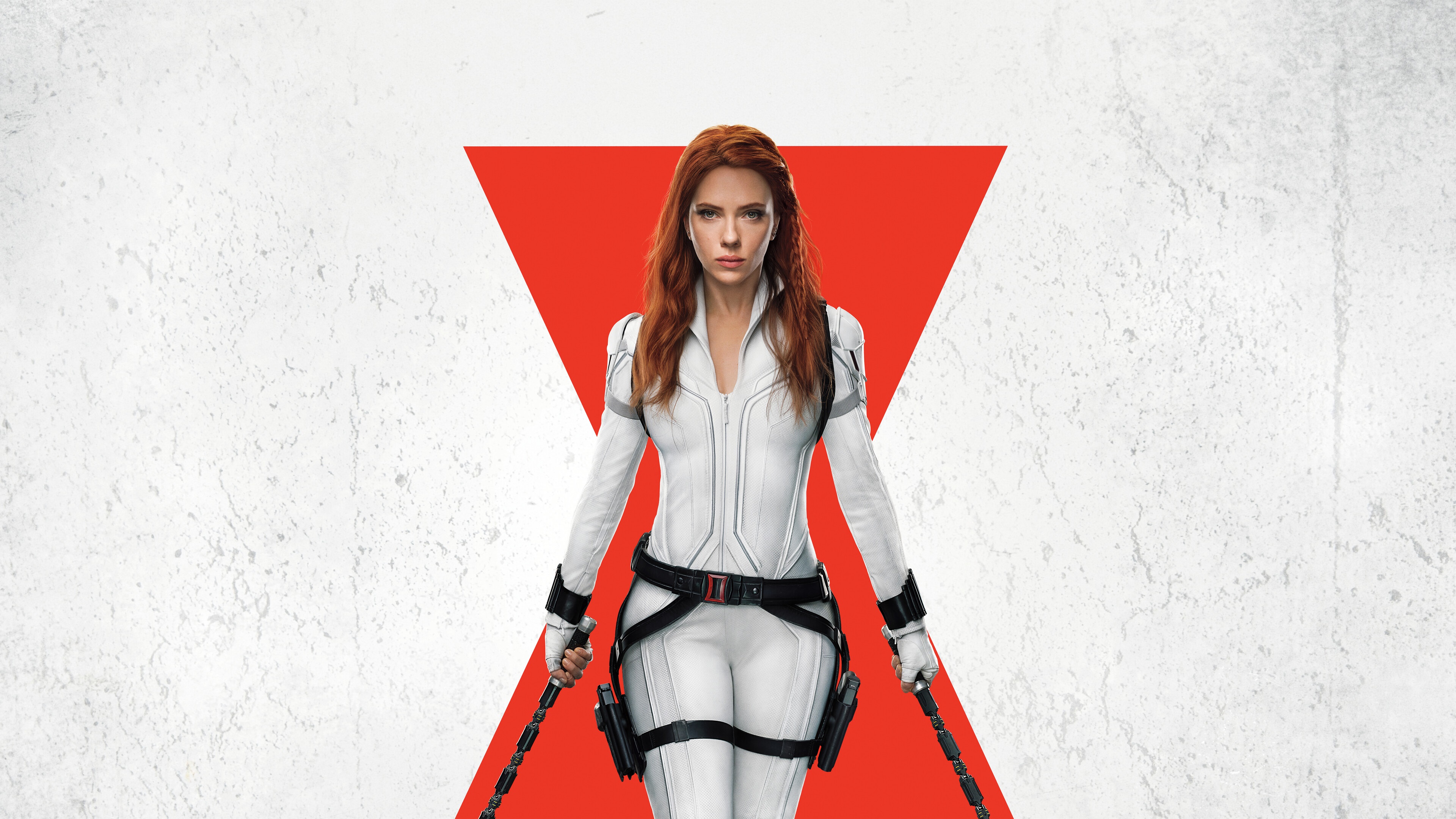 Black Widow in white suit from Black Widow movie 4K HD Wallpaper