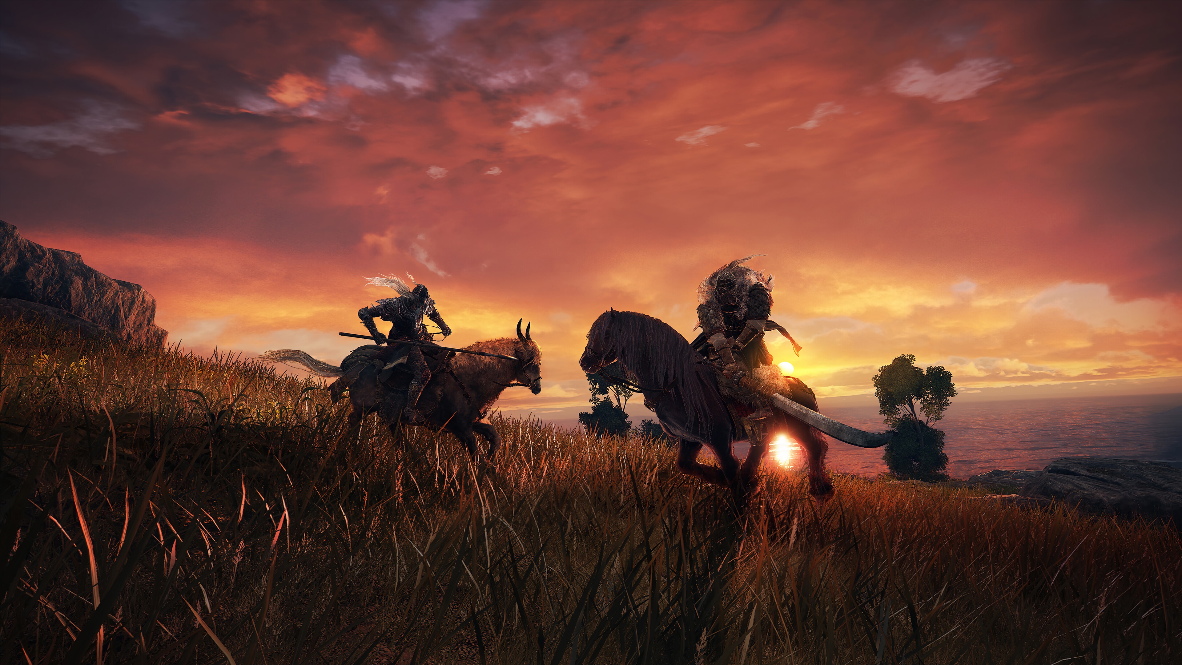 Elden Ring screenshot of two characters on horseback HD Wallpaper