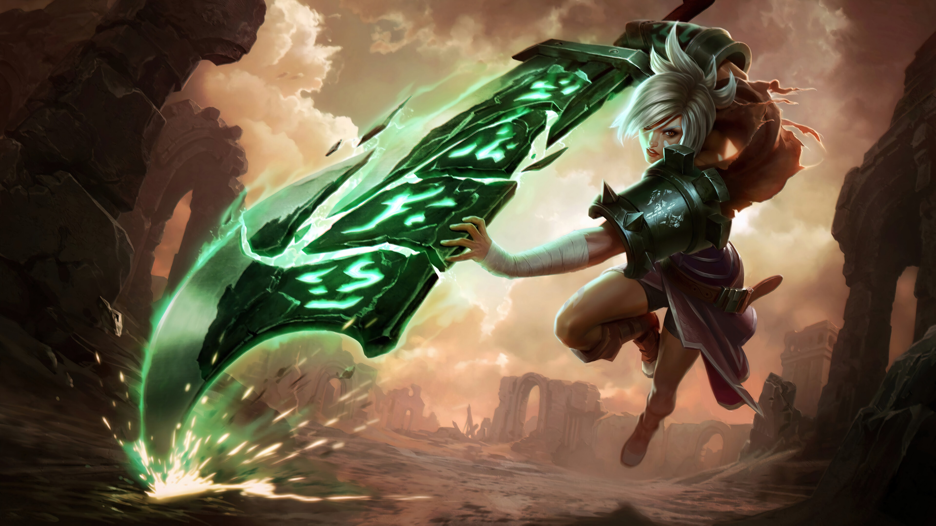 Riven from League of Legends: Wild Rift 4K HD Wallpaper