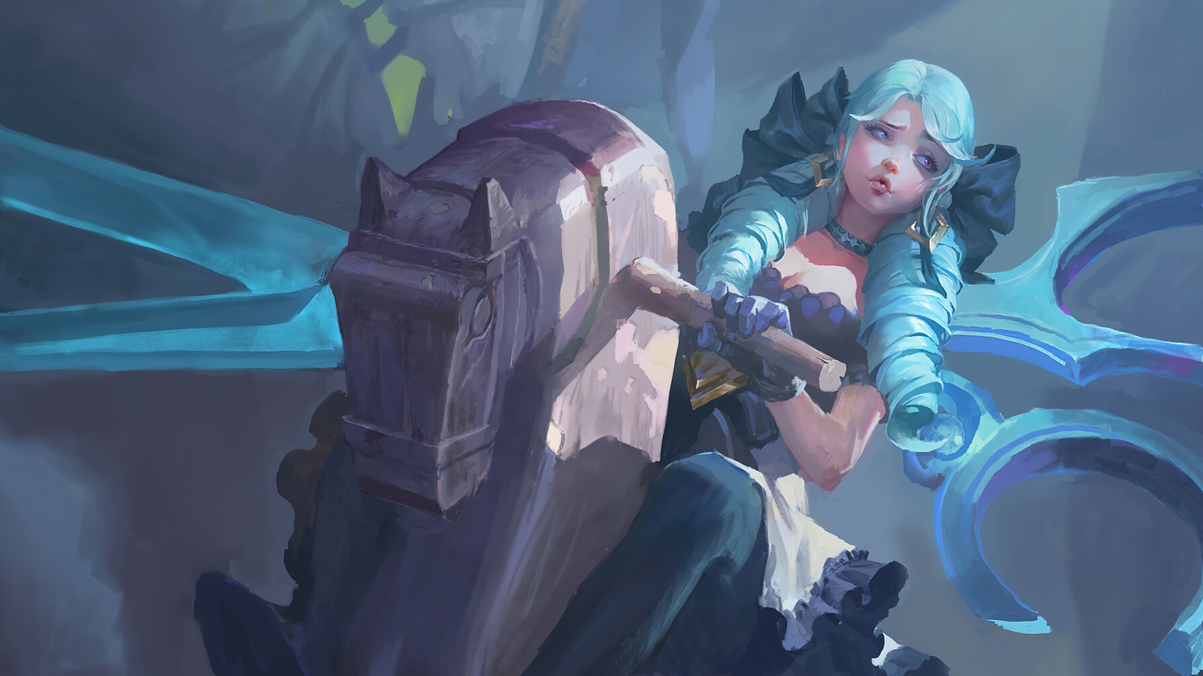 Gwen from League of Legends art HD Wallpaper