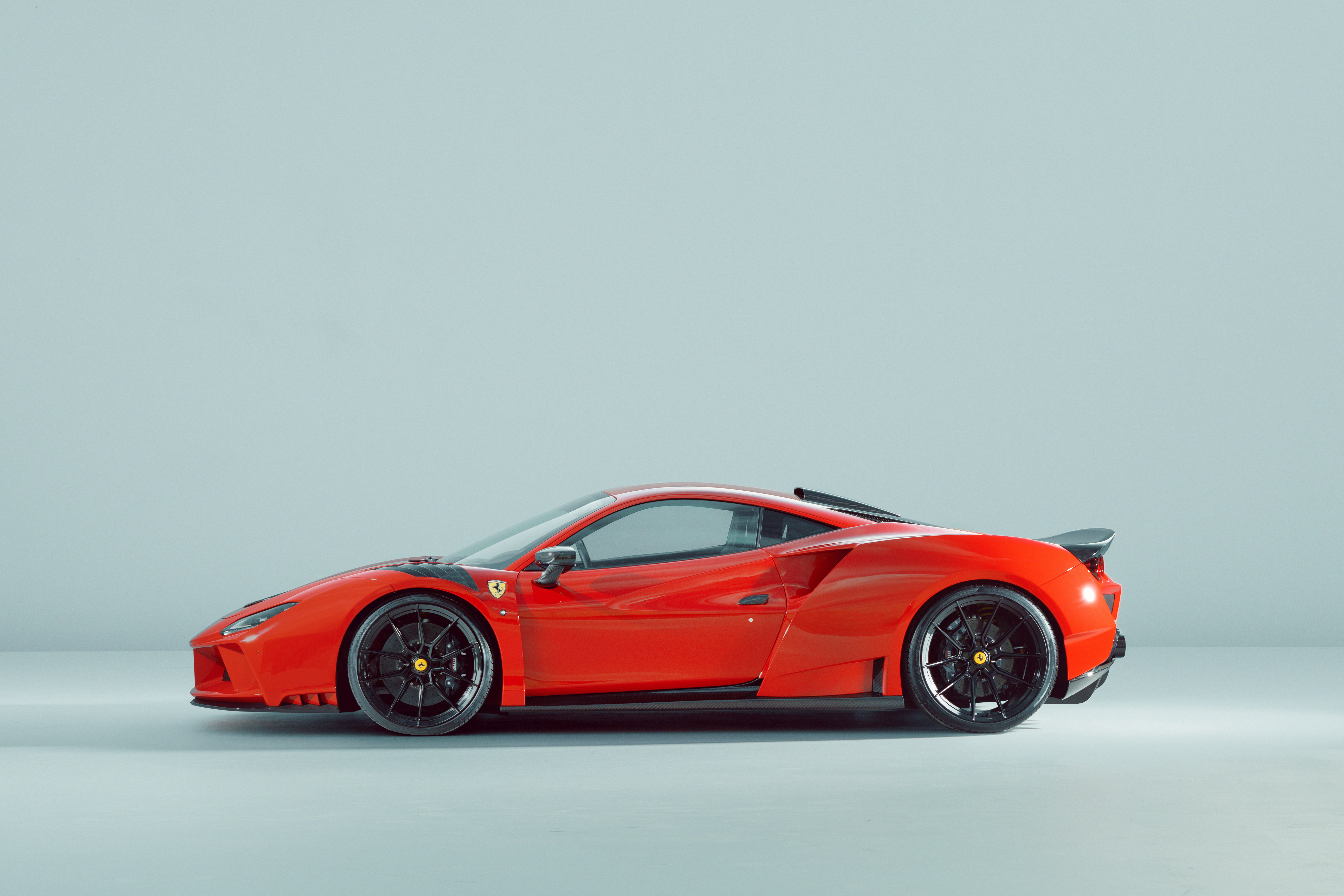 Red 2021 Novitec Ferrari F8 Tributo N-Largo Supercar HD Wallpaper